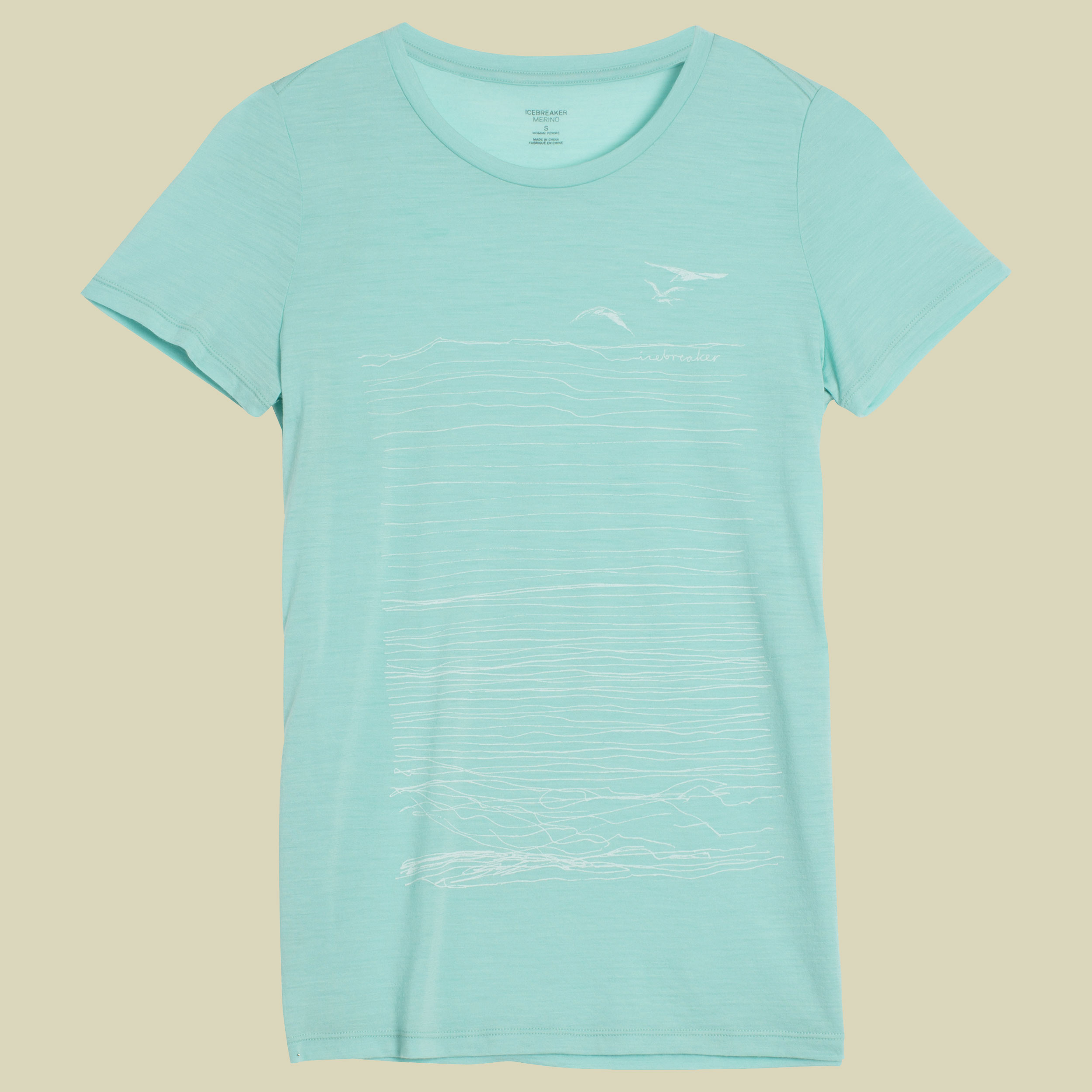 Tech Lite SS Crewe Graphic Collection Women Größe S Farbe coast tasman