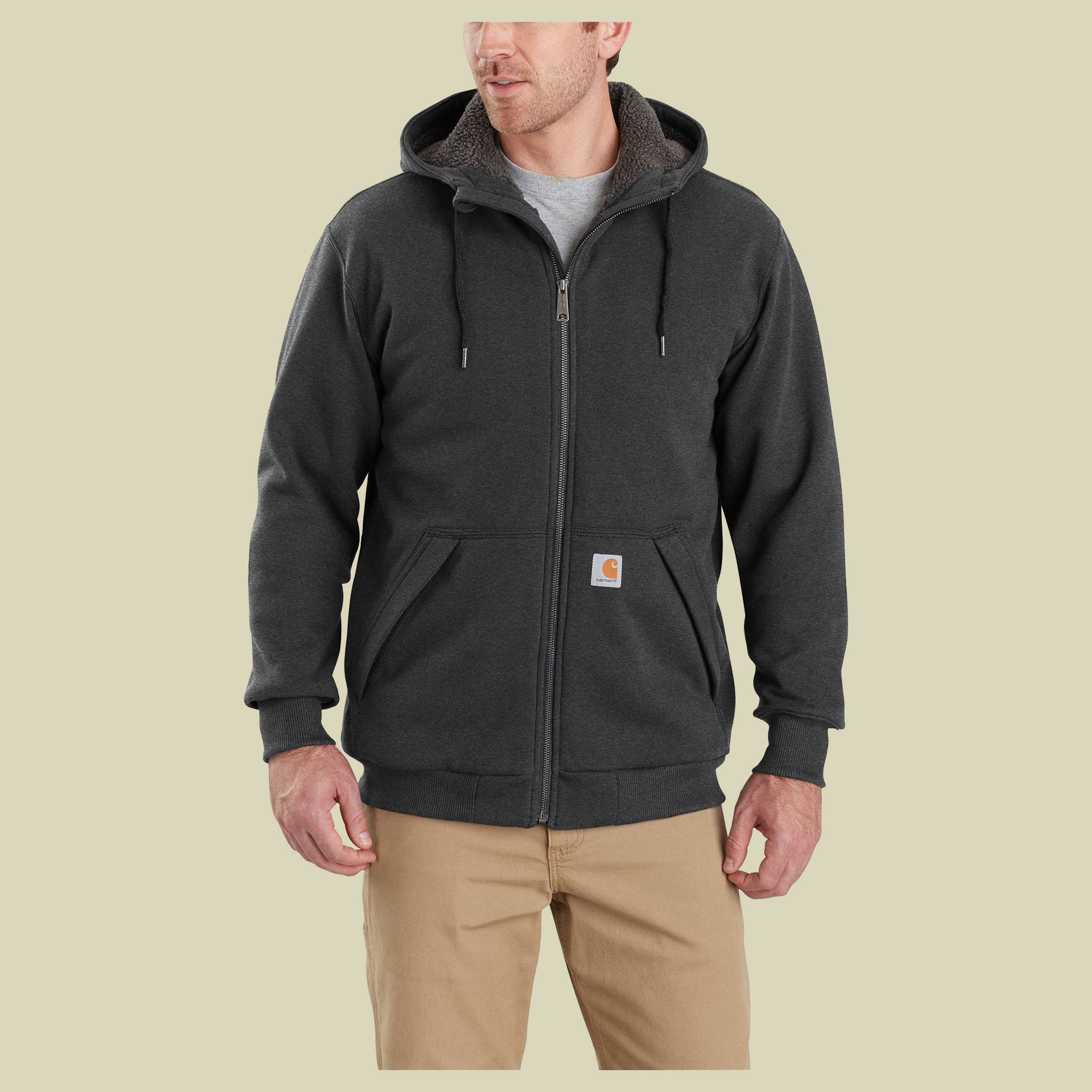 Rain Defender Relaxed Fit Midweight Sherpa-Lined Full-Zip Sweatshirt Men XL grau - carbon heather