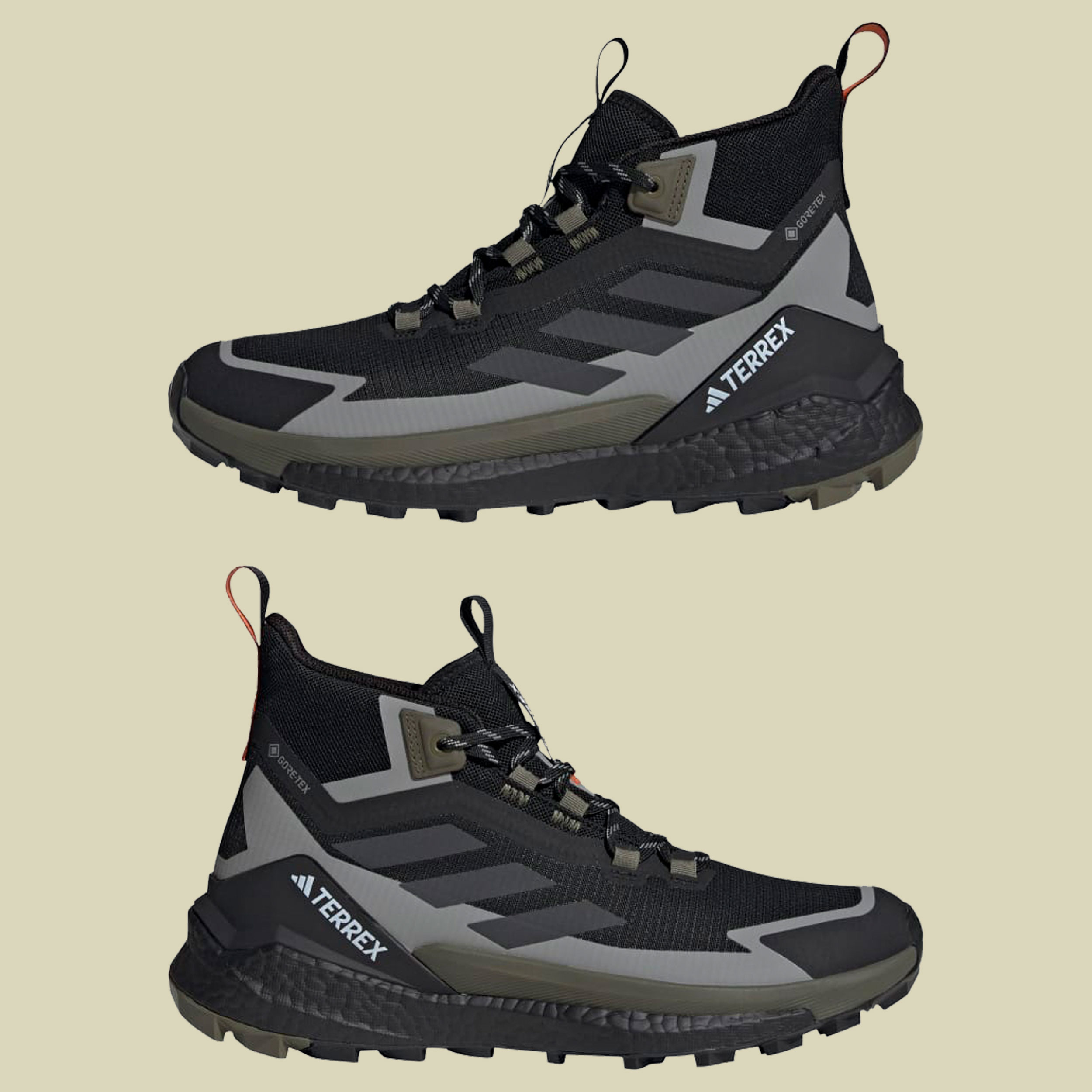 Terrex Free Hiker 2 GTX Men grau UK 9- core black/carbon/olive strata