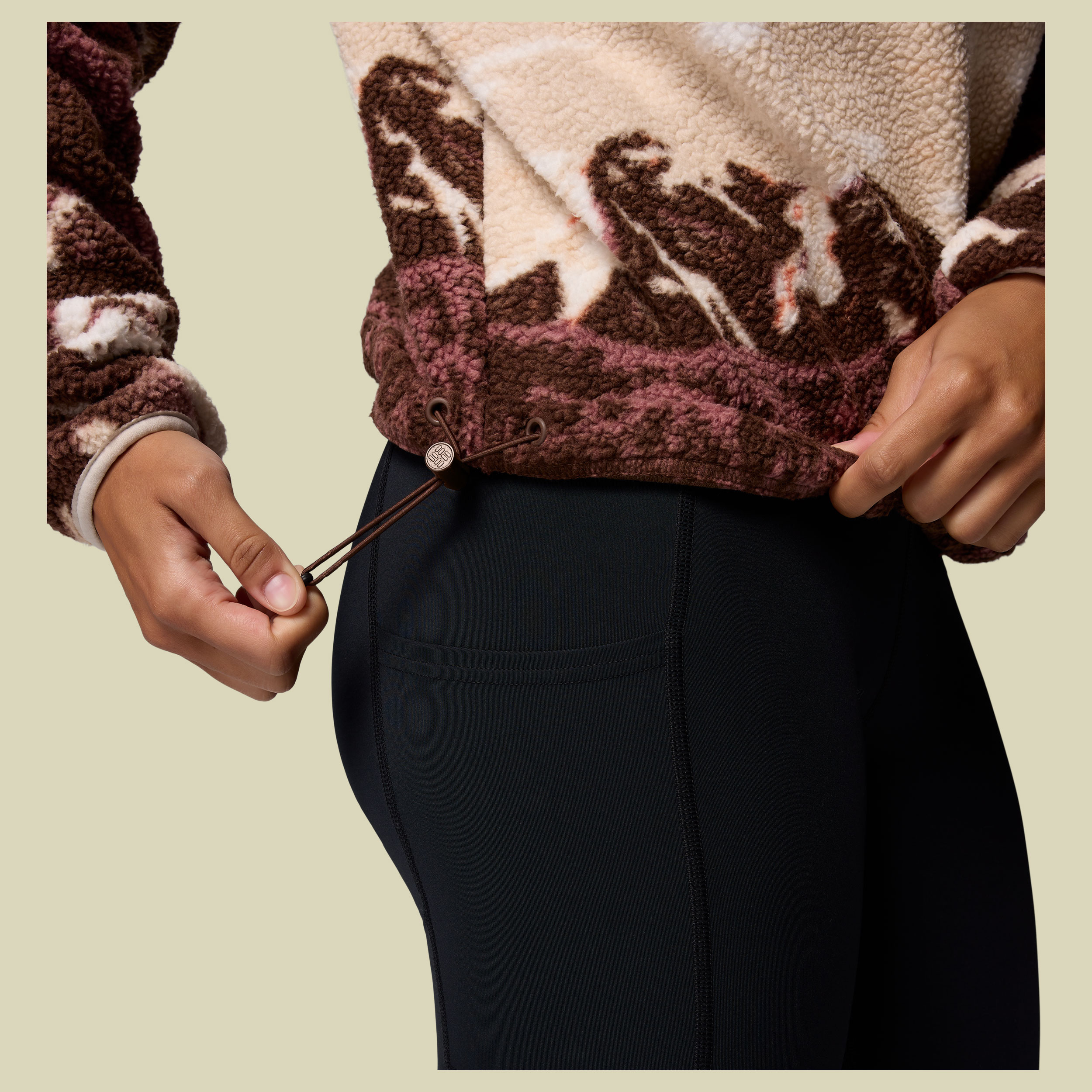 Helvetia II Printed Cropped Half Snap Women XS mehrfarbig braun - Farbe tobacco sisters