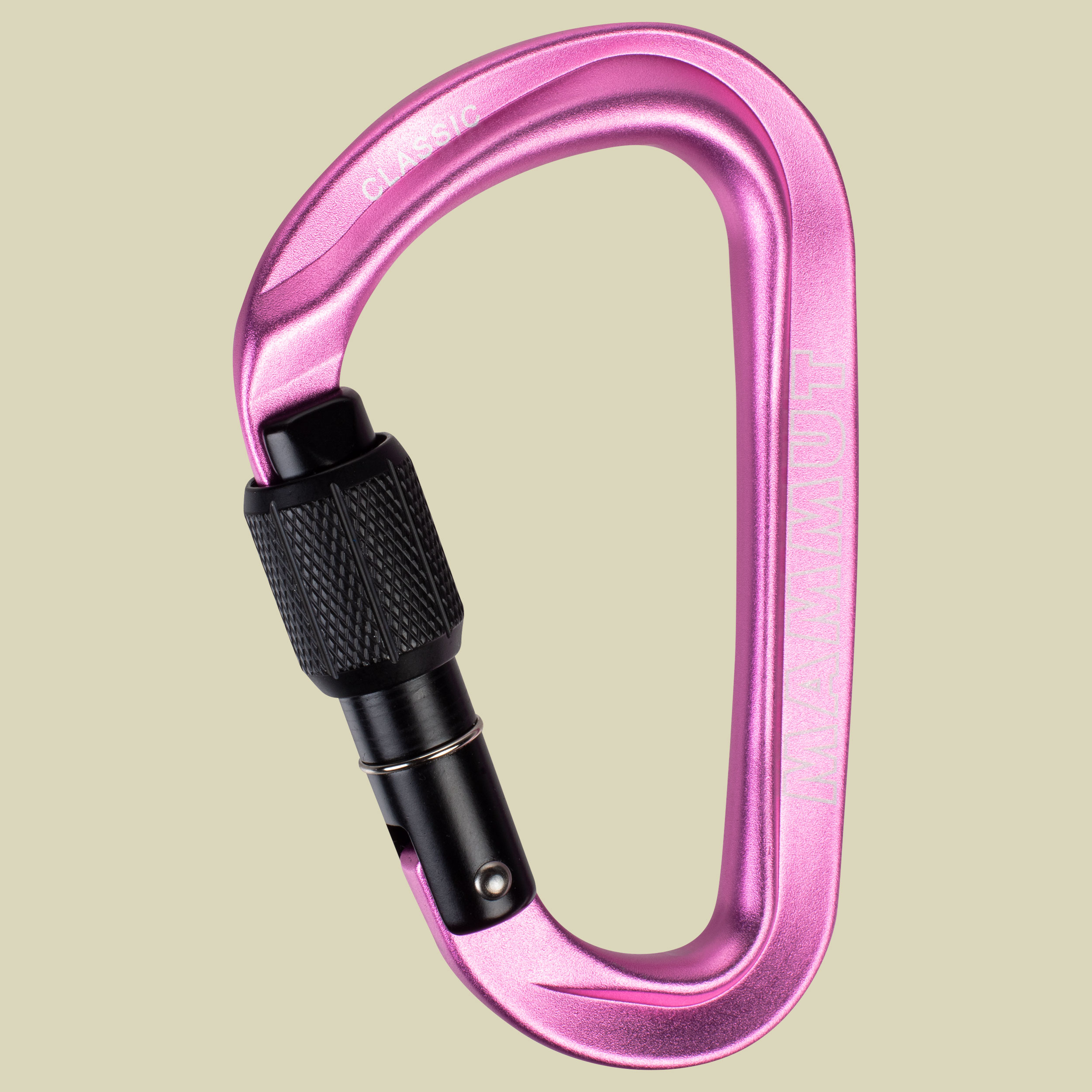 Classic HMS Screwgate Carabiner Größe one size Farbe pink