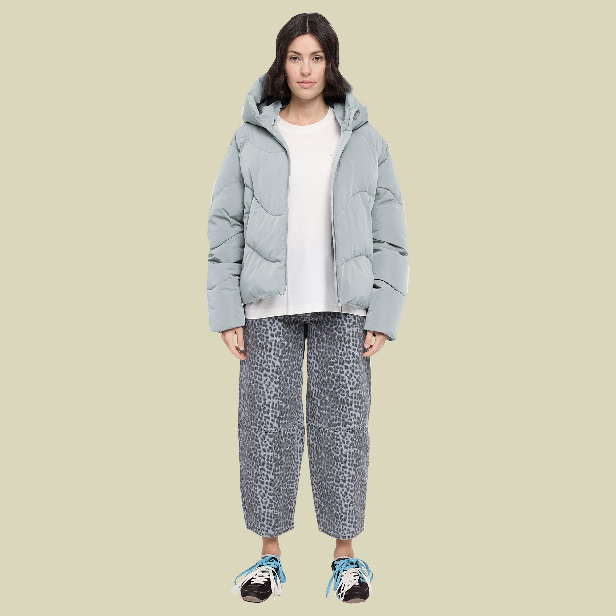 Waves Quilt Short Puffer Jacket Women XS grün - ice green