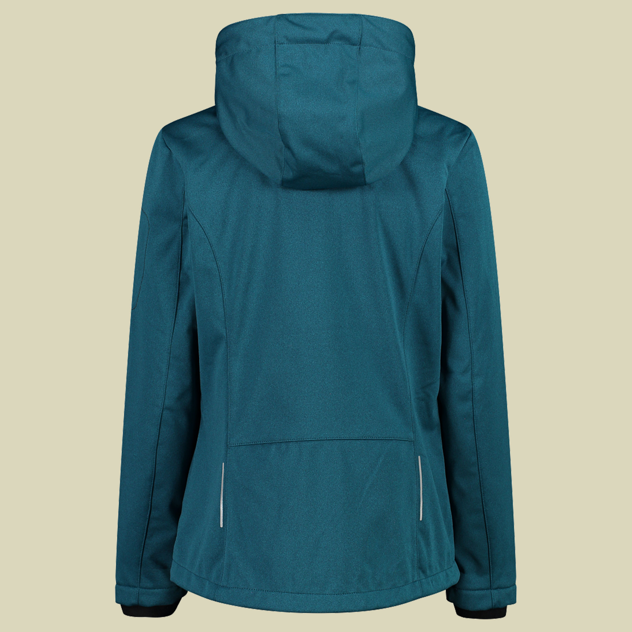 Woman Jacket Zip Hood Melange Softshell 39A5006M türkis 42 - Farbe teal melange