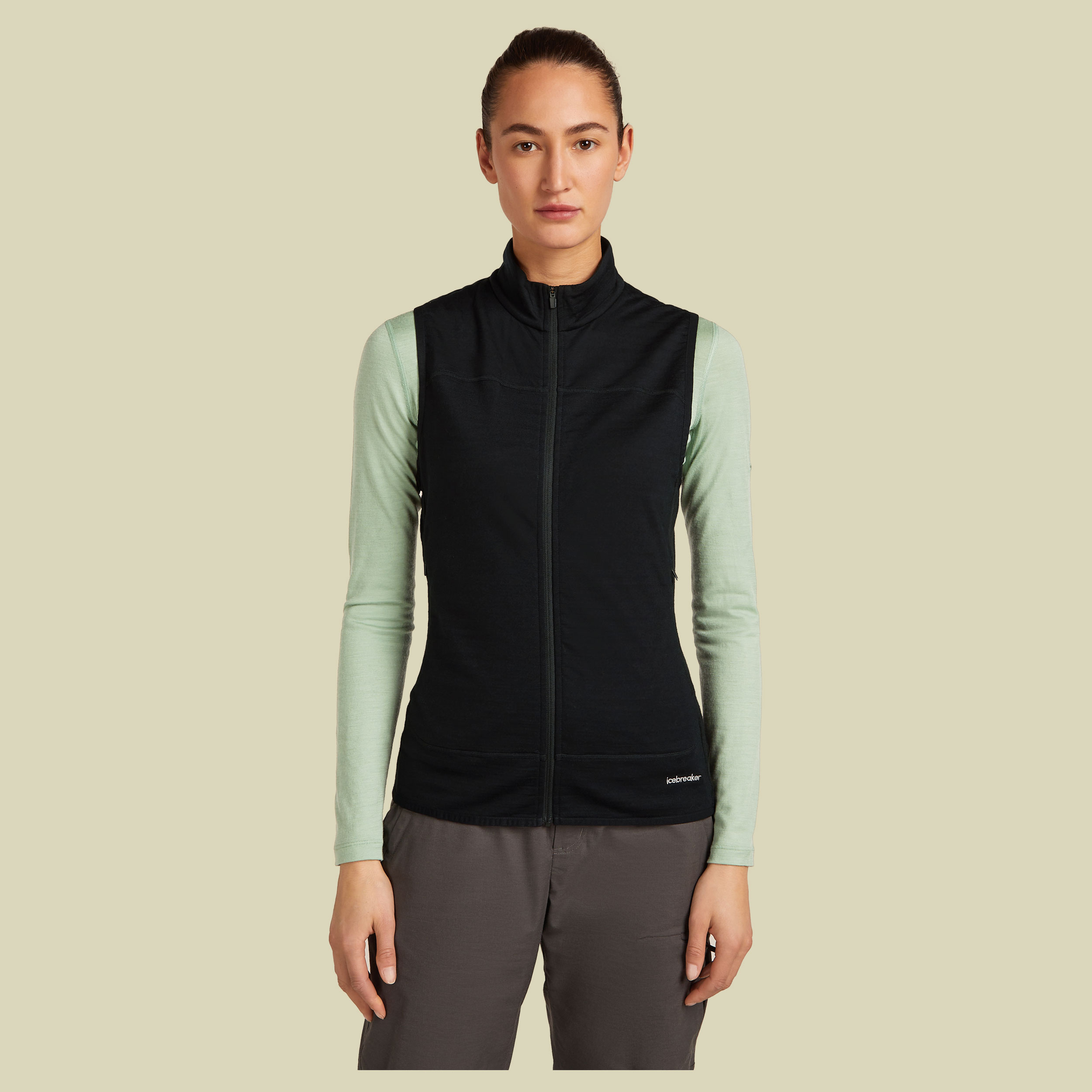 Merino 300 RealFleece Descender Vest Women XL schwarz - black