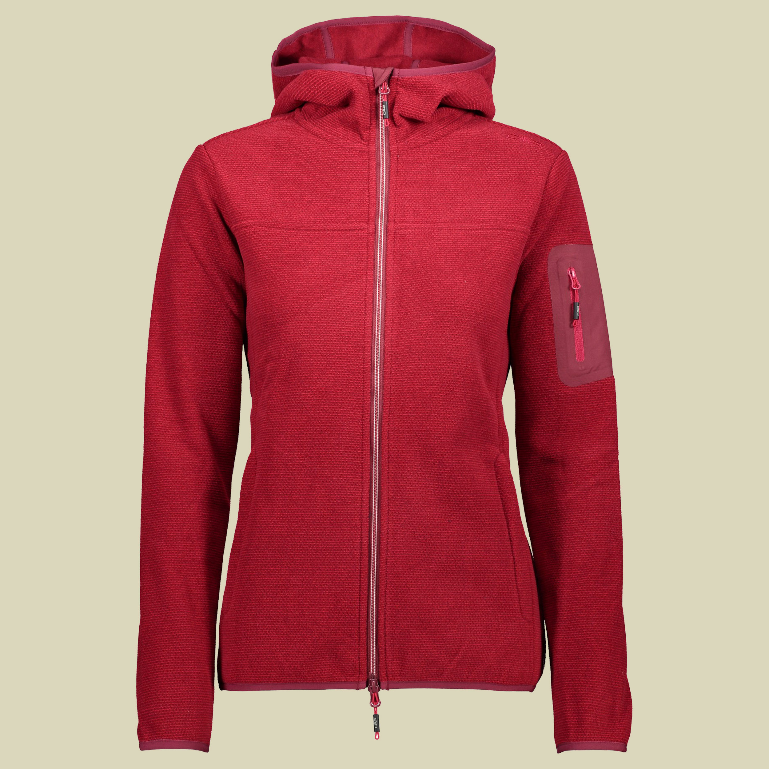 Women Jacket Fix Hood Knitted Jacquard 38H2196 Größe 34 Farbe syrah-granita 57BG