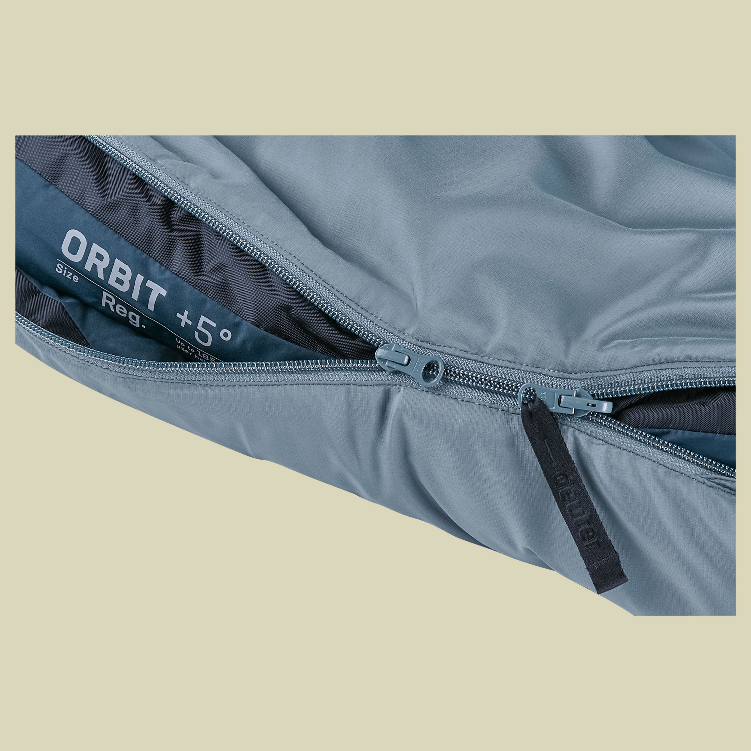 Orbit +5 bis Körpergröße 200 cm Farbe shale-ink, Reißverschluss rechts