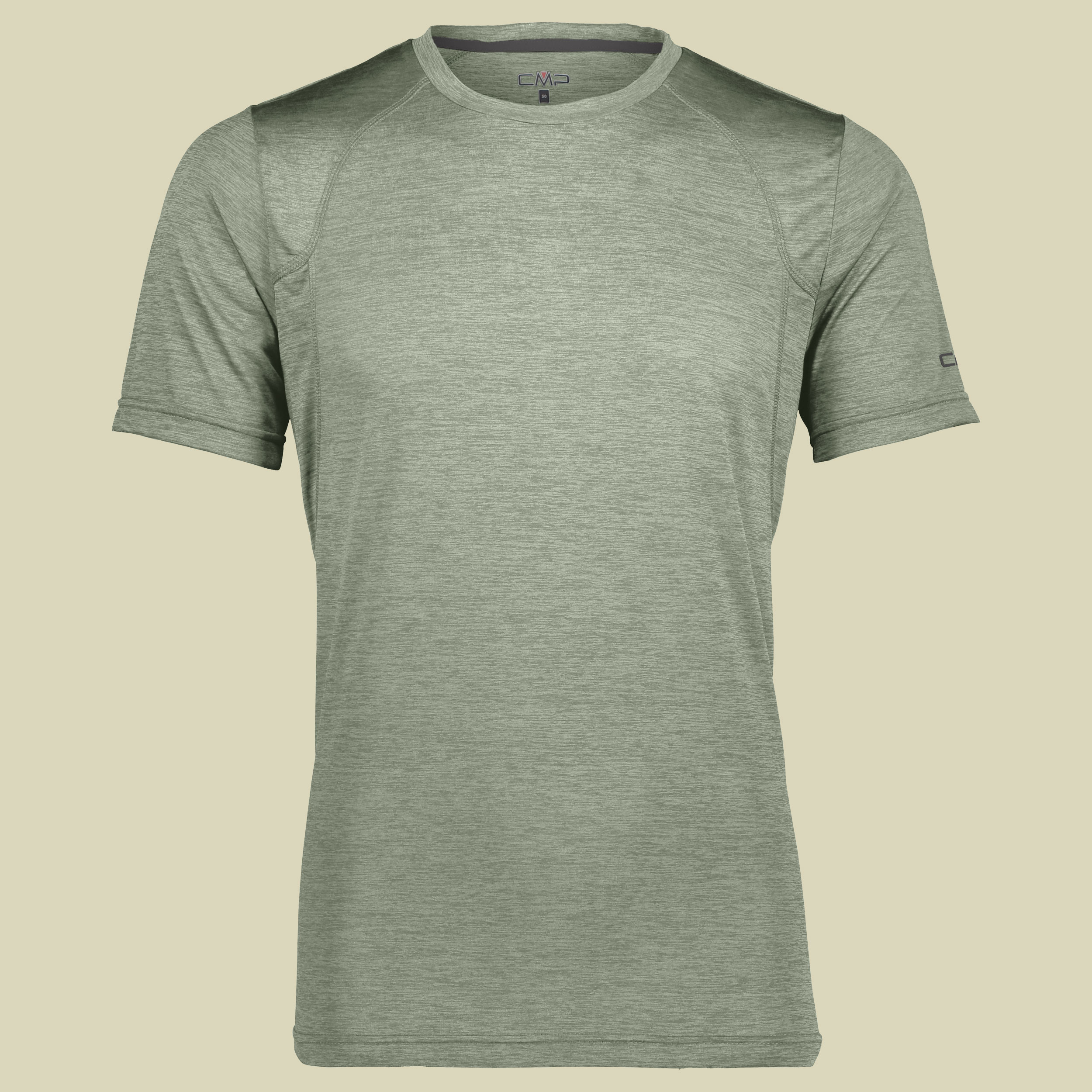 Man T-Shirt Melange 38T6517 Größe 48 Farbe avocado melange F830