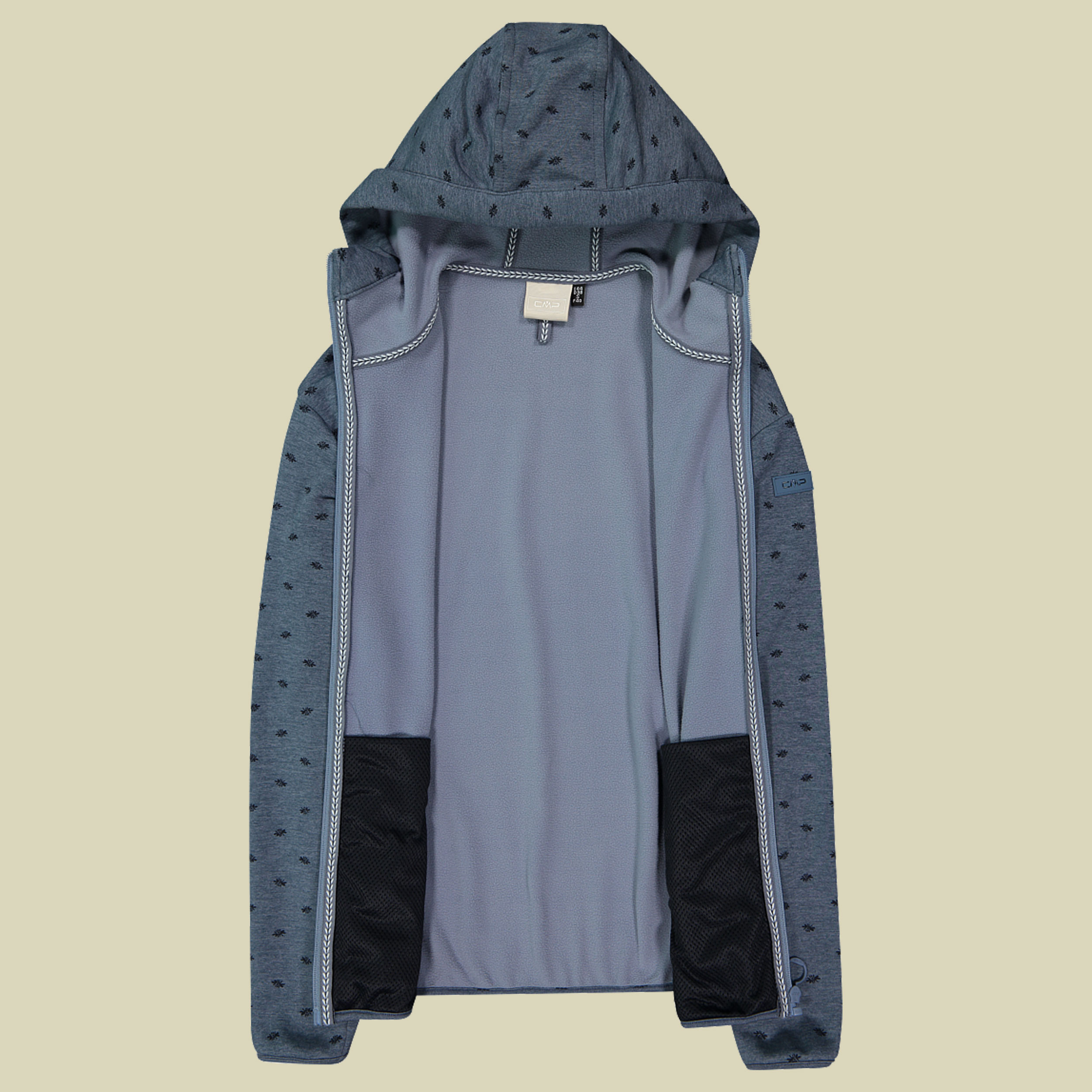 Woman Jacket Fix Hood Stretch Performance 42 blau - Farbe space meliert