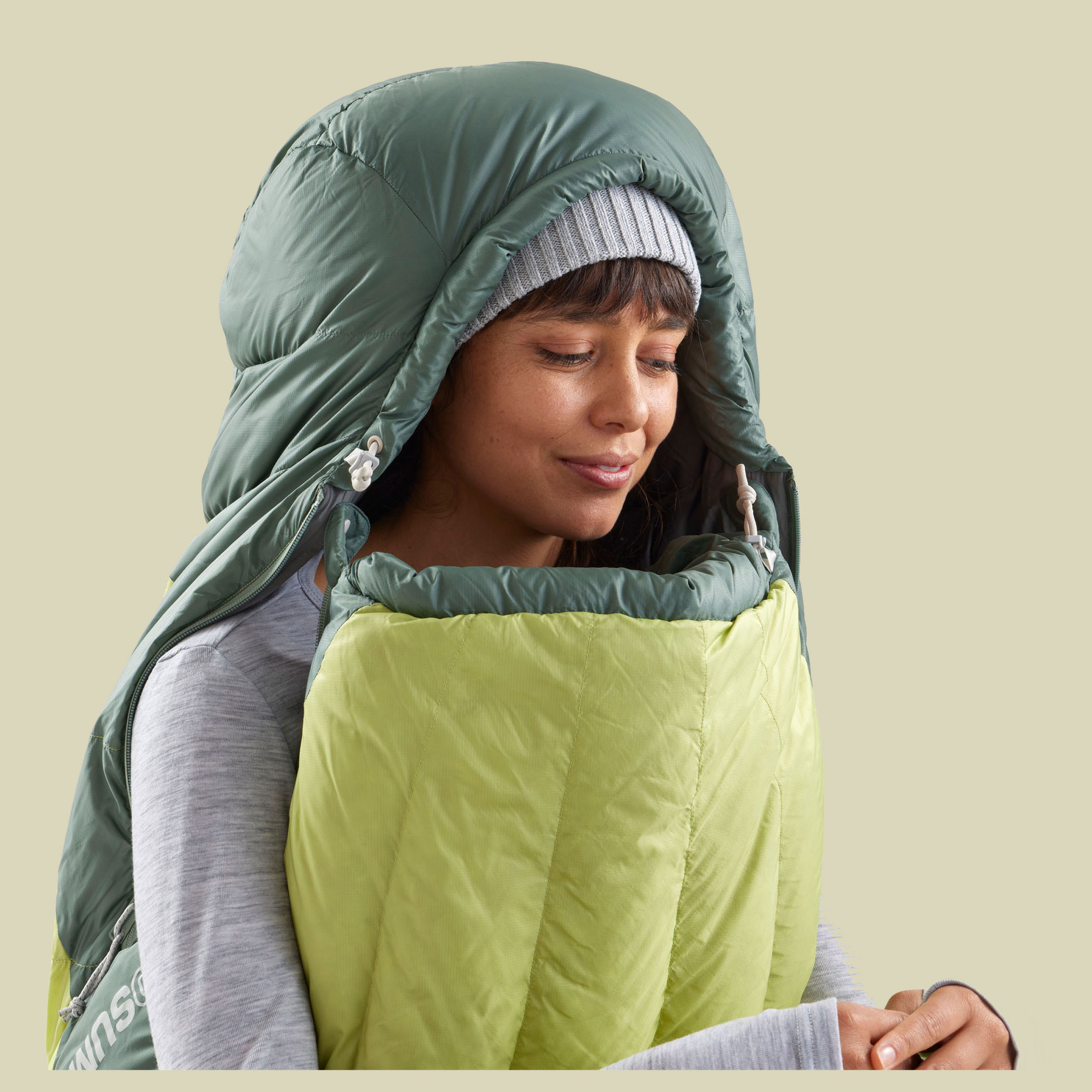 Ascent Womens Down Sleeping Bag -1C 185 cm grün - Farbe celery