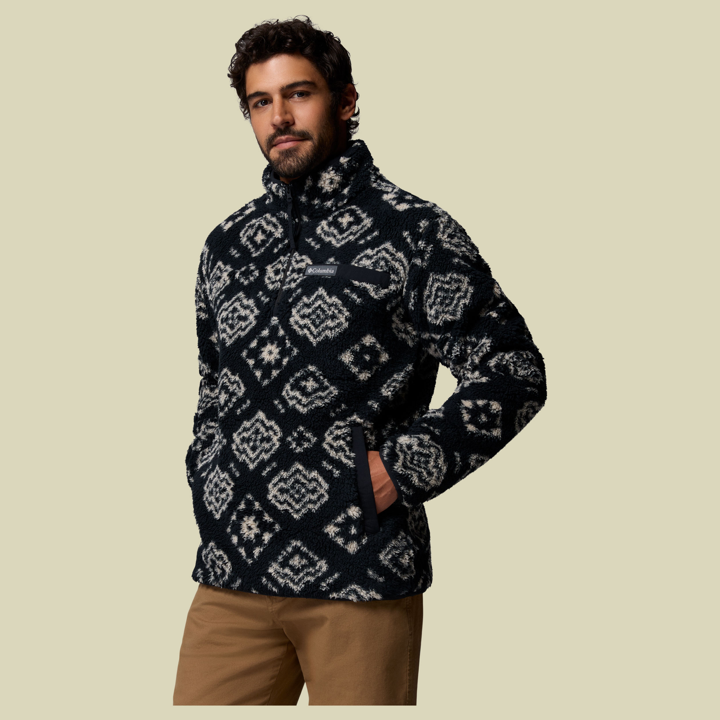 Rugged Ridge High Pile Half Zip Men XL schwarz1 - black checked out, black