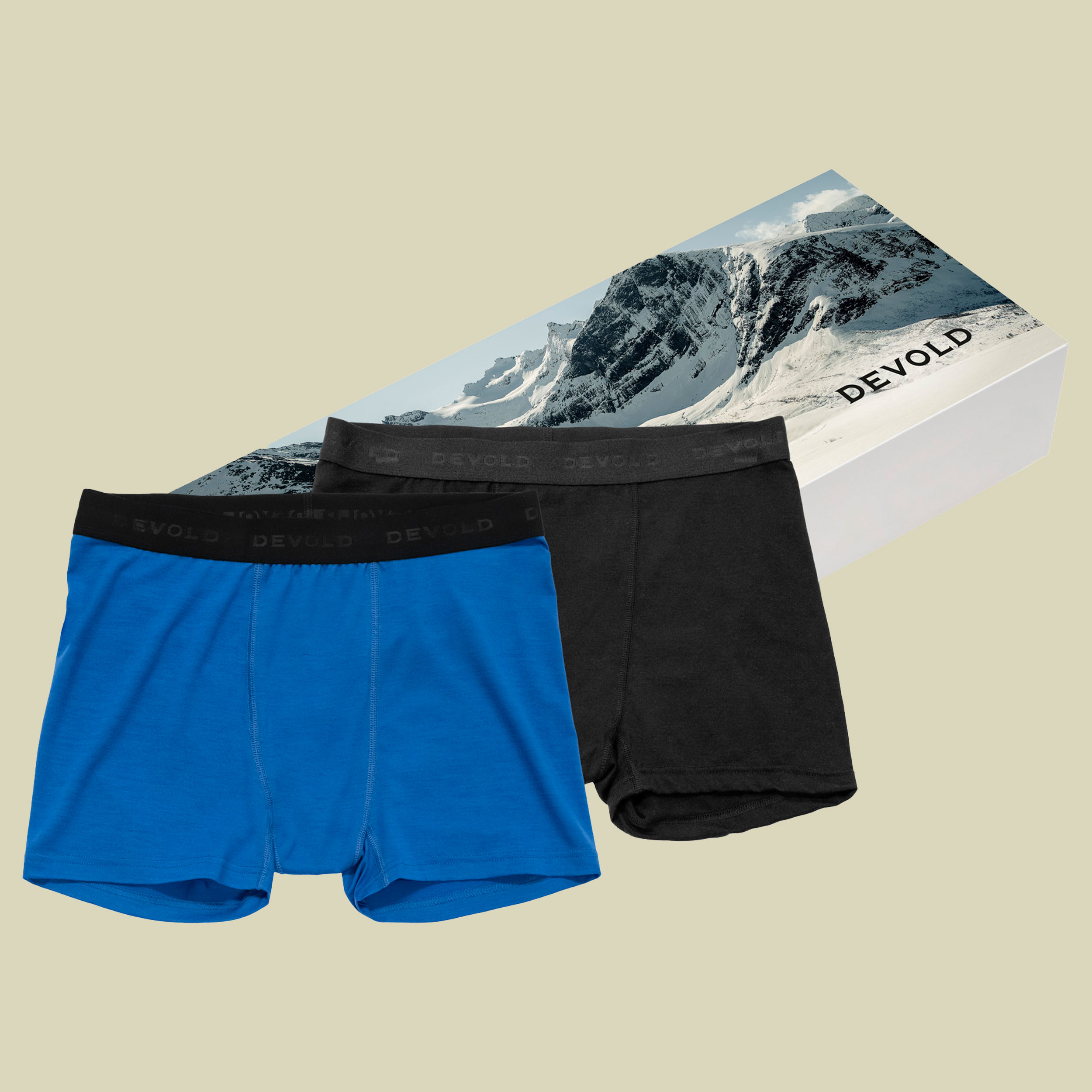 Breeze Merino Boxer Man 2PK L black/royal