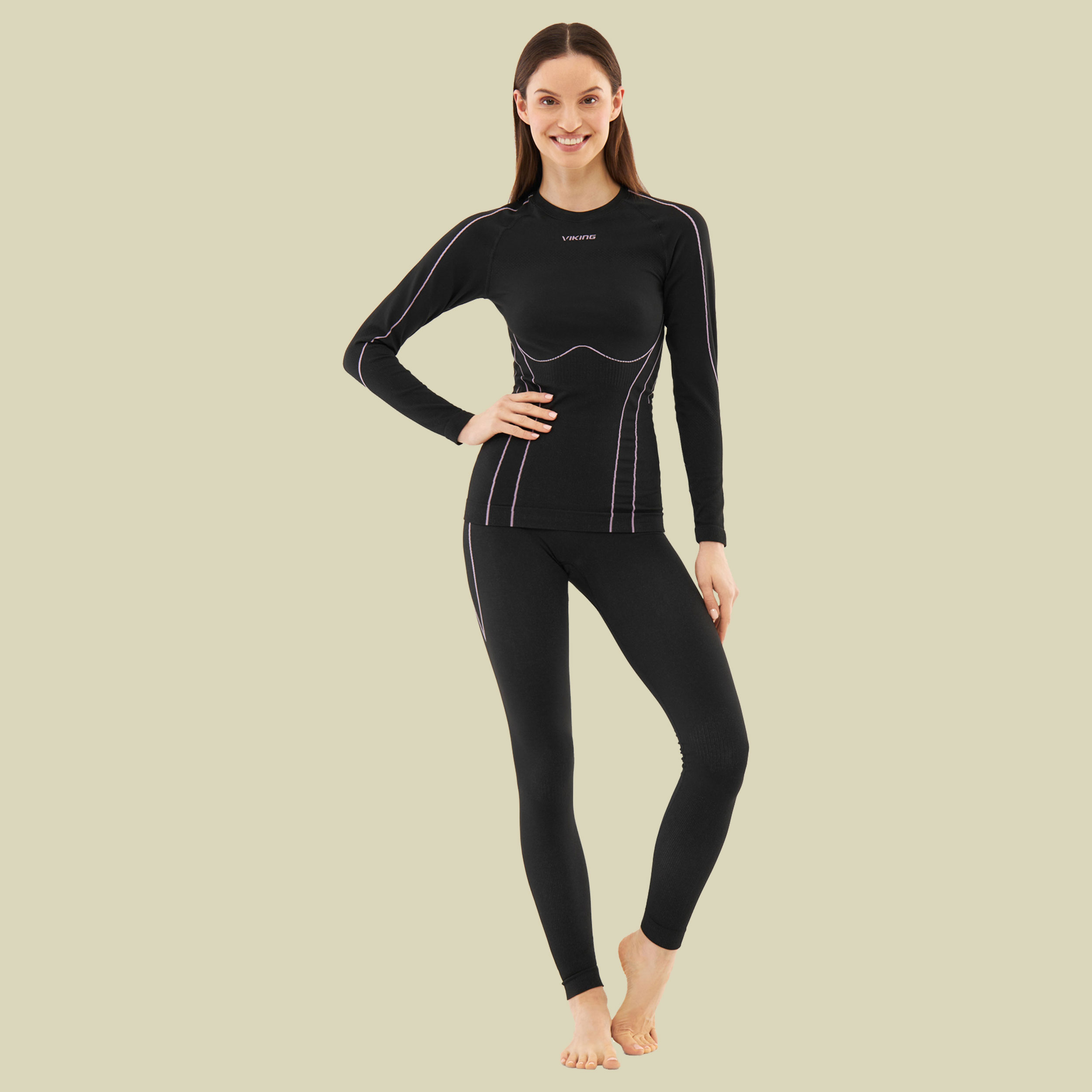 Base Layer Etna 2.0 Set Woman XS schwarz - Farbe black/purple