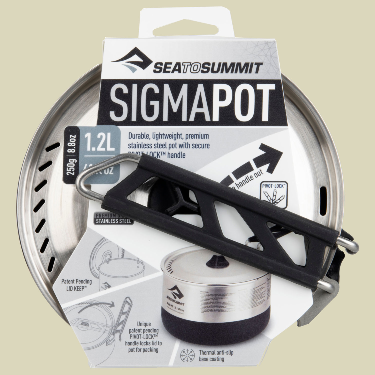 Sigma Pot Volumen 1,2 Farbe silver