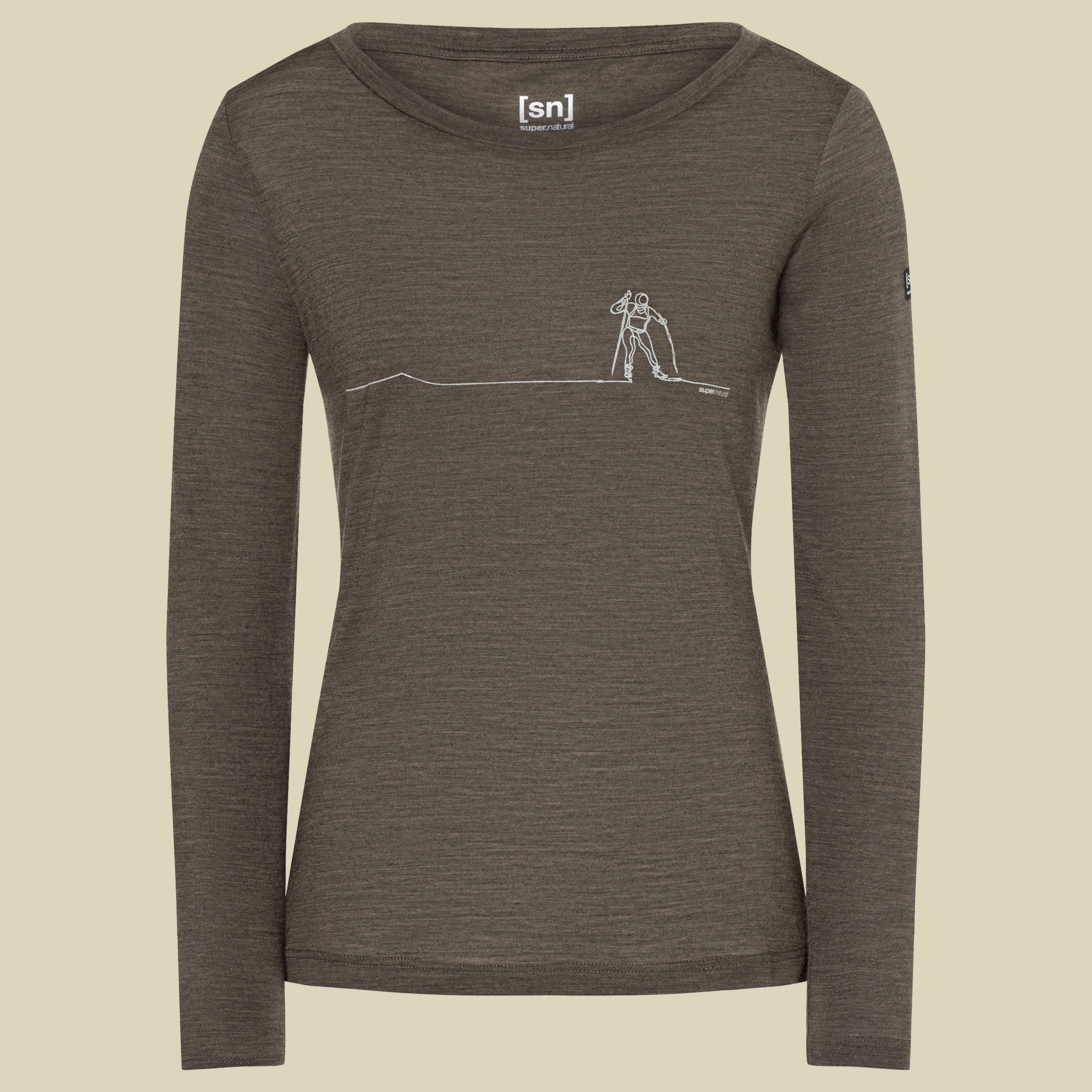 Cross Country LS Women Größe M  Farbe wren melange/oyster grey