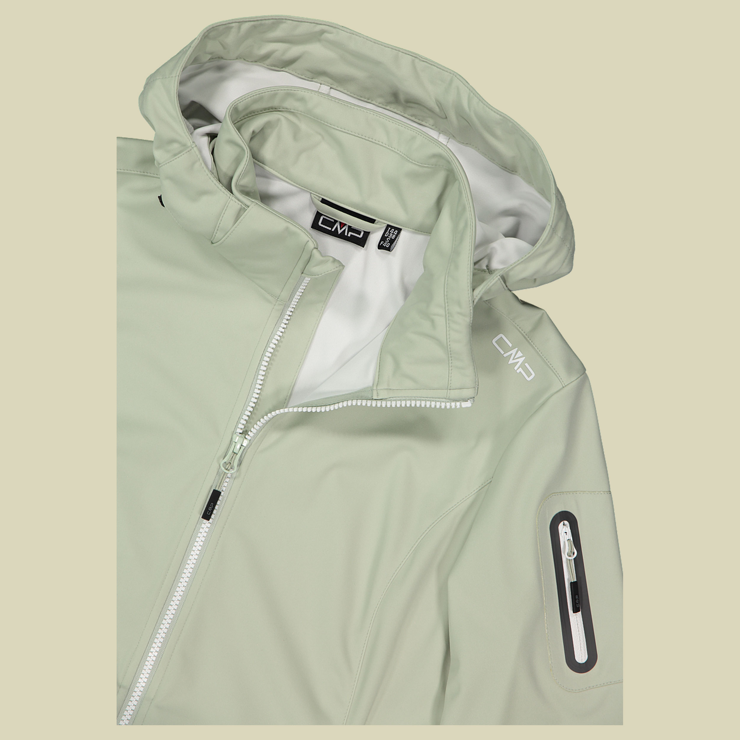 Woman Zip Hood Light Softshelljacke 39A5016 36 grün - Farbe pistacchio