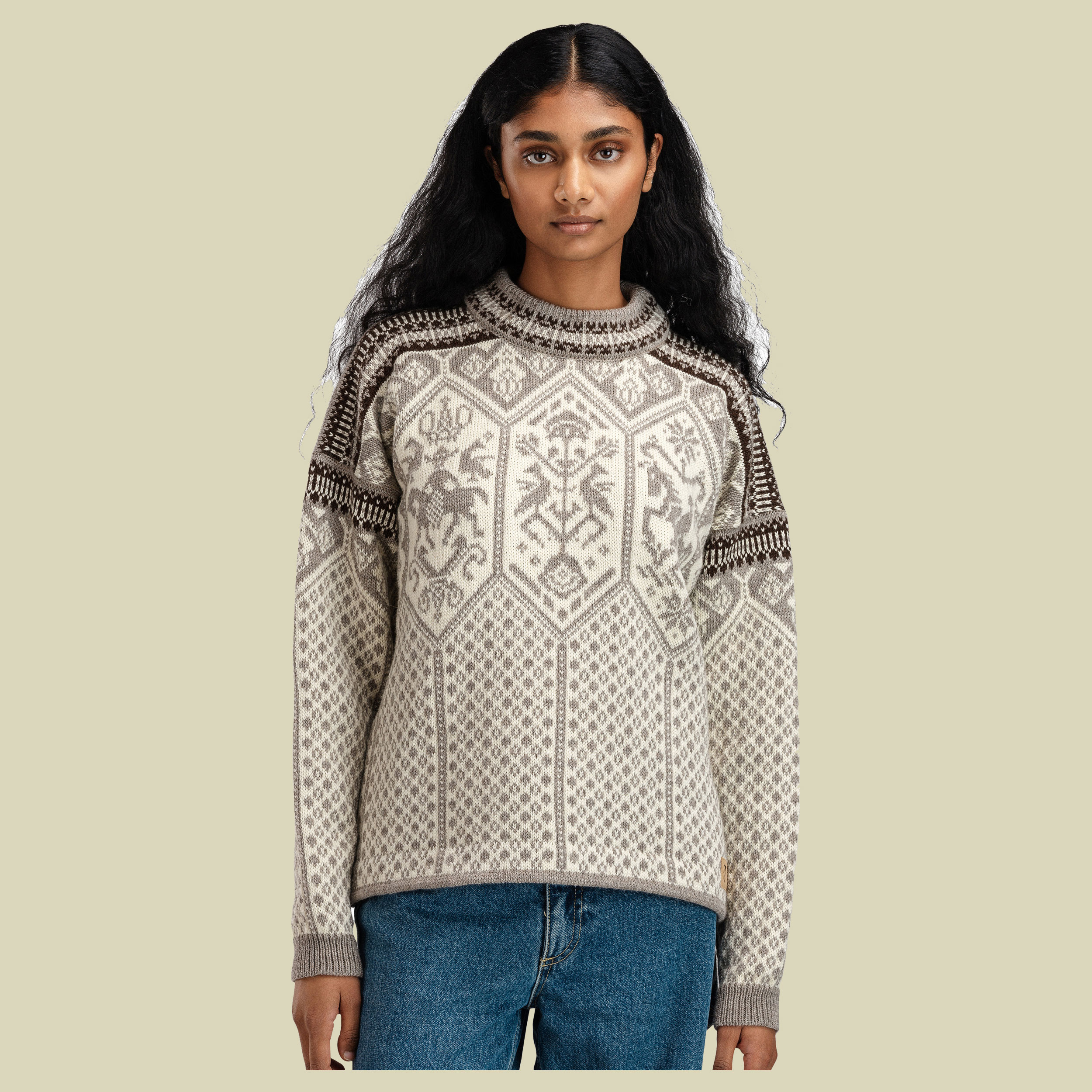 1994 Sweater Women beige S - vanilla sugar/natural white/coffee