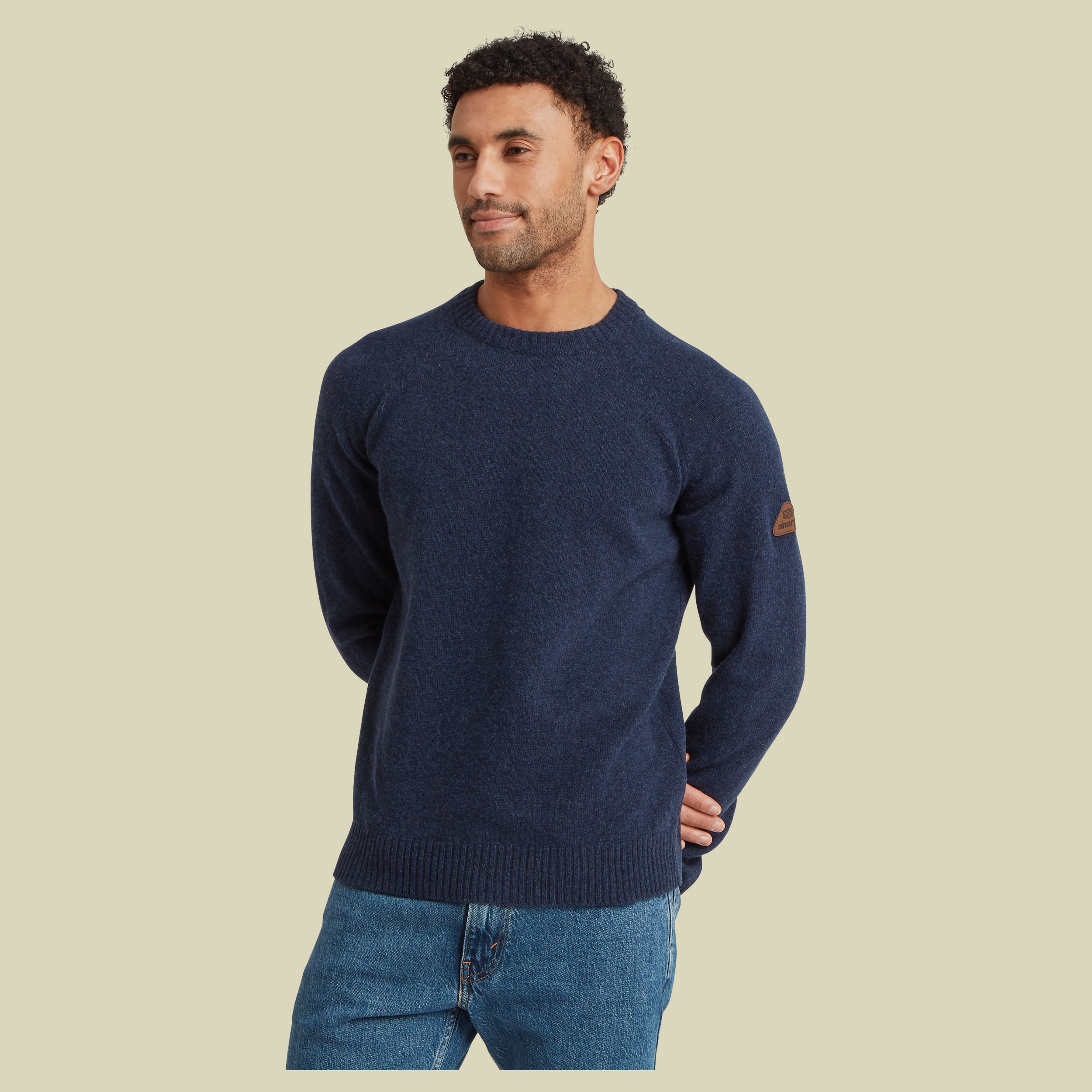 Kangtega Crew Sweater Men blau XXL - umber blue