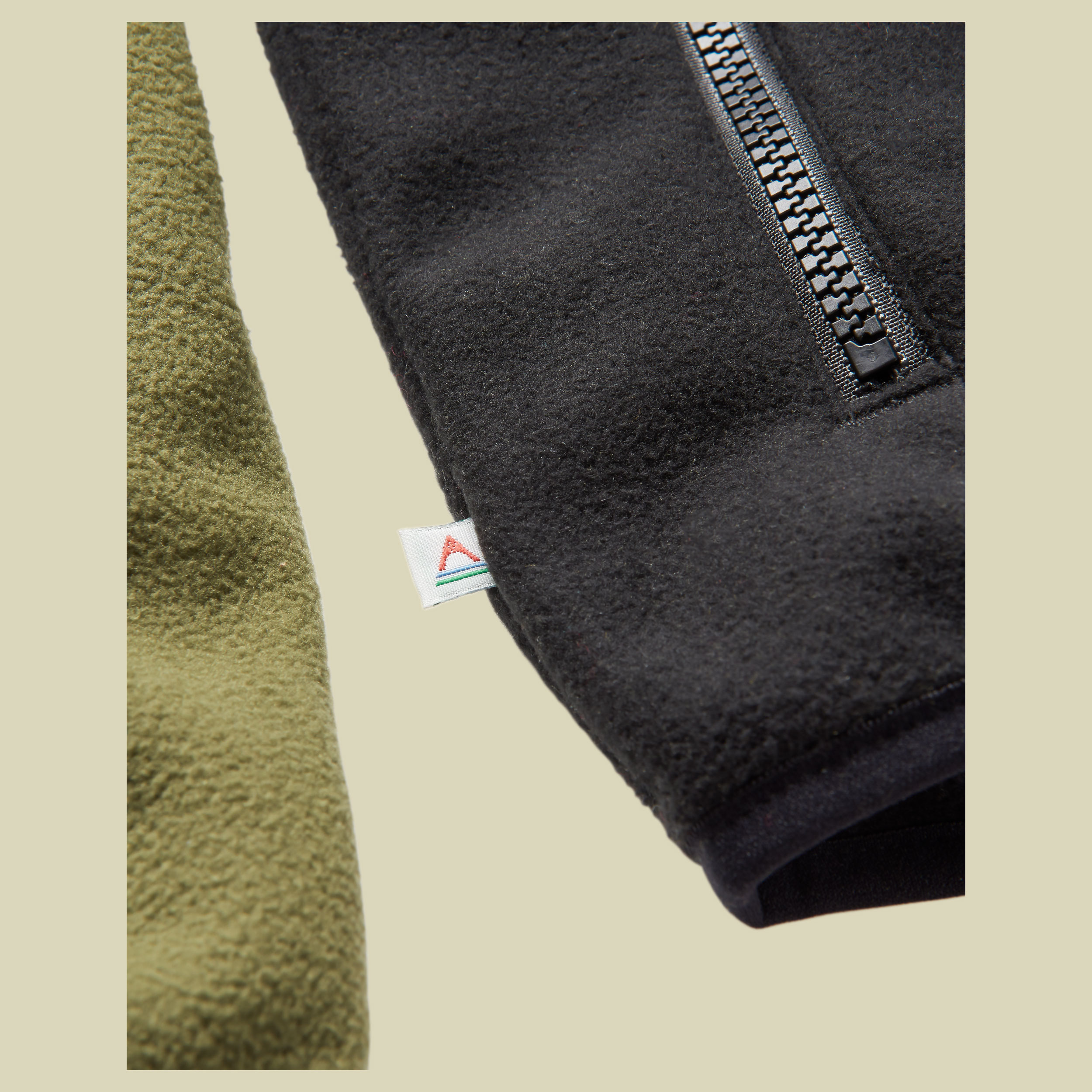 Set Off Recycled Polar 1/4 Zip Fleece Men XL grün - khaki