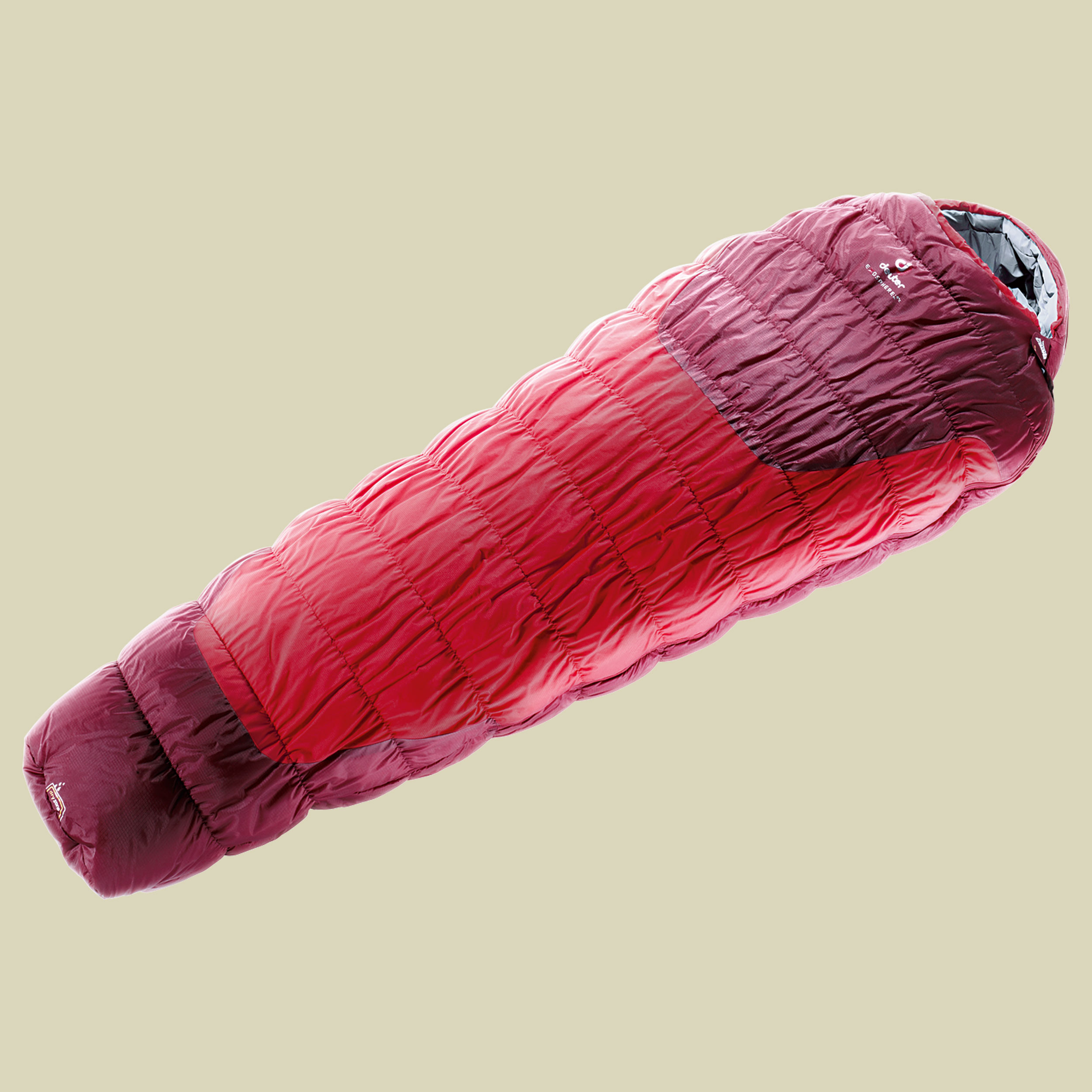 Exosphere -4° bis Körpergröße 185 cm Farbe fire-cranberry, Reißverschluss rechts