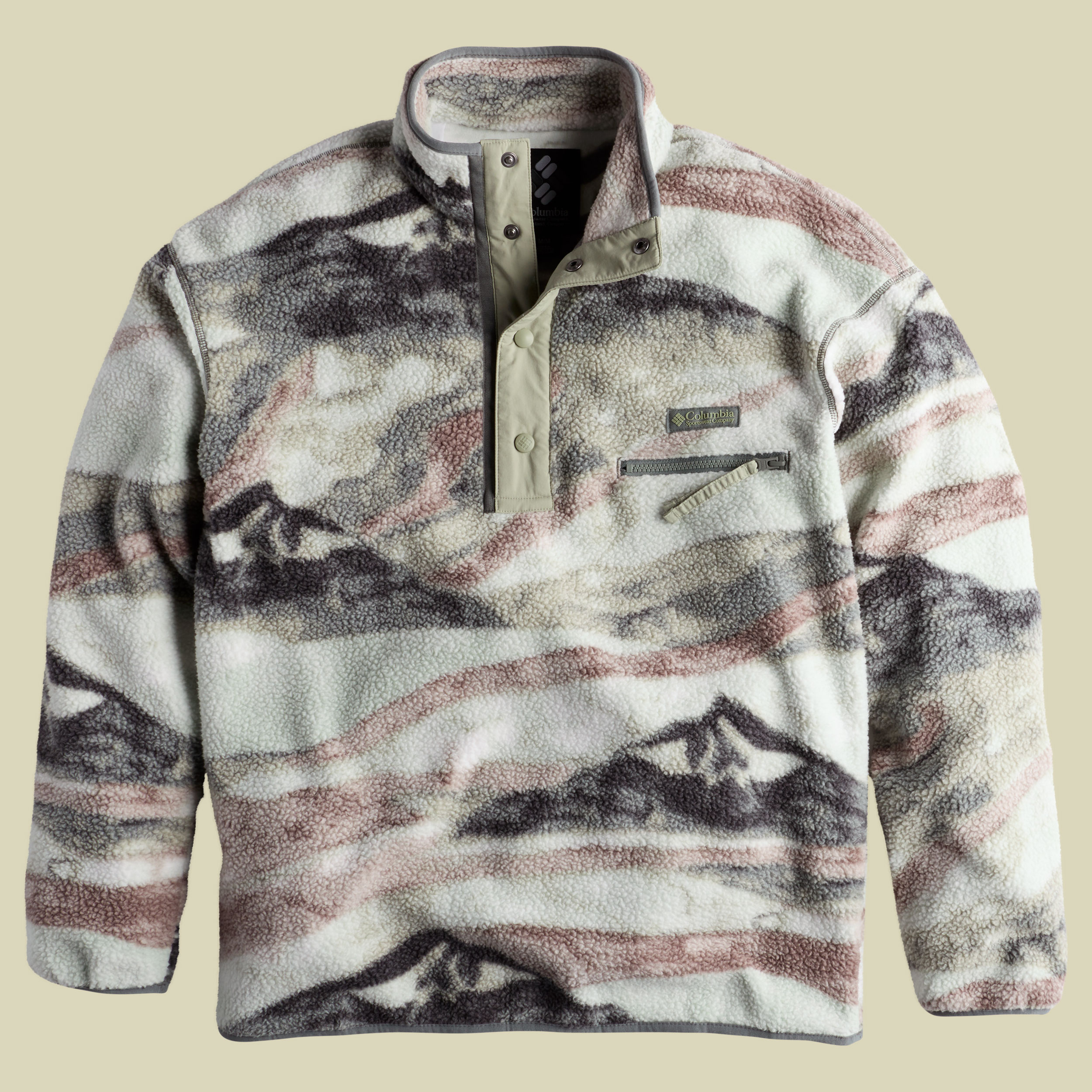 Helvetia II Printed Half Snap Fleece Men XL grün2 - sedona sage summits