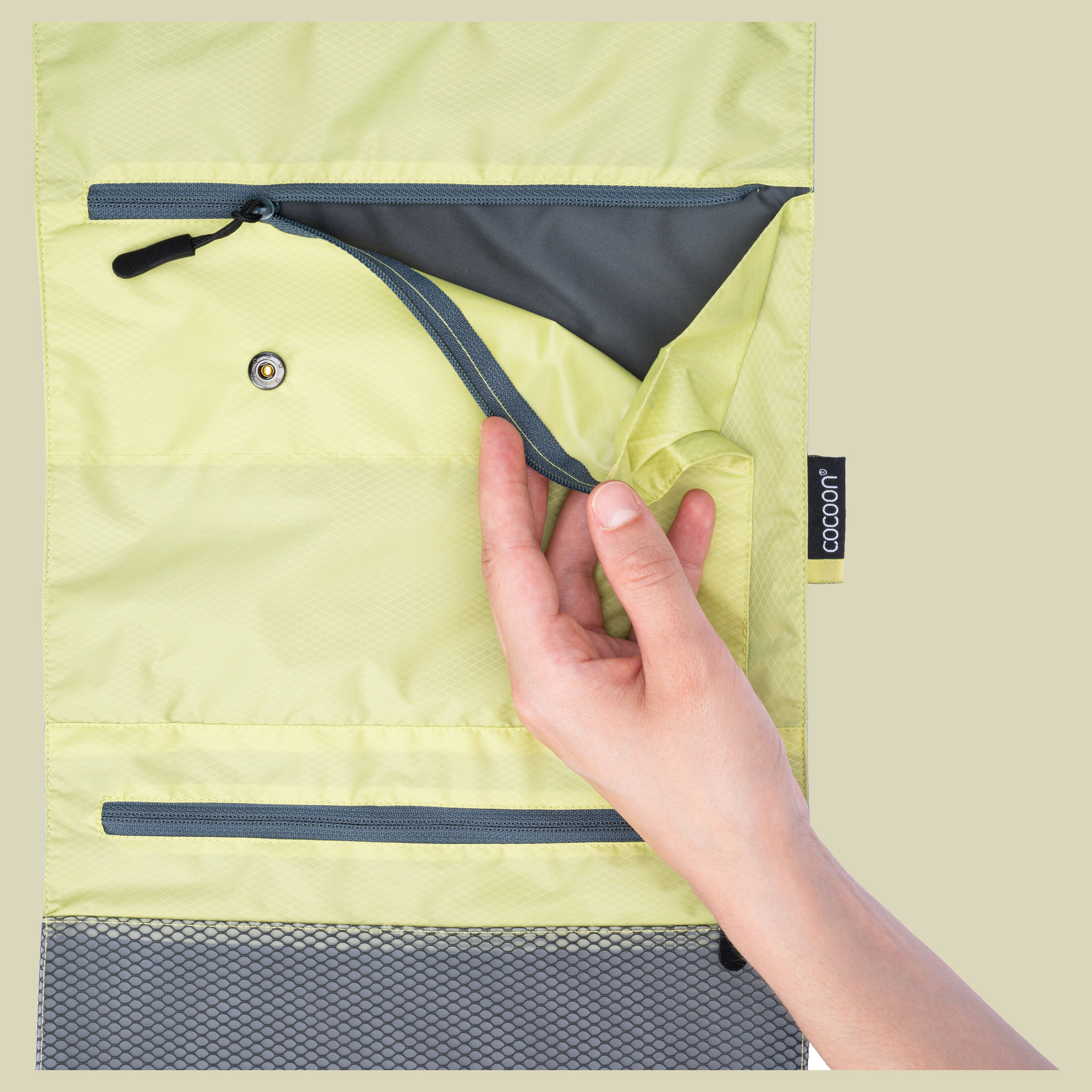 Hanging Toiletry Kit Minimalist Light star grey/wild lime