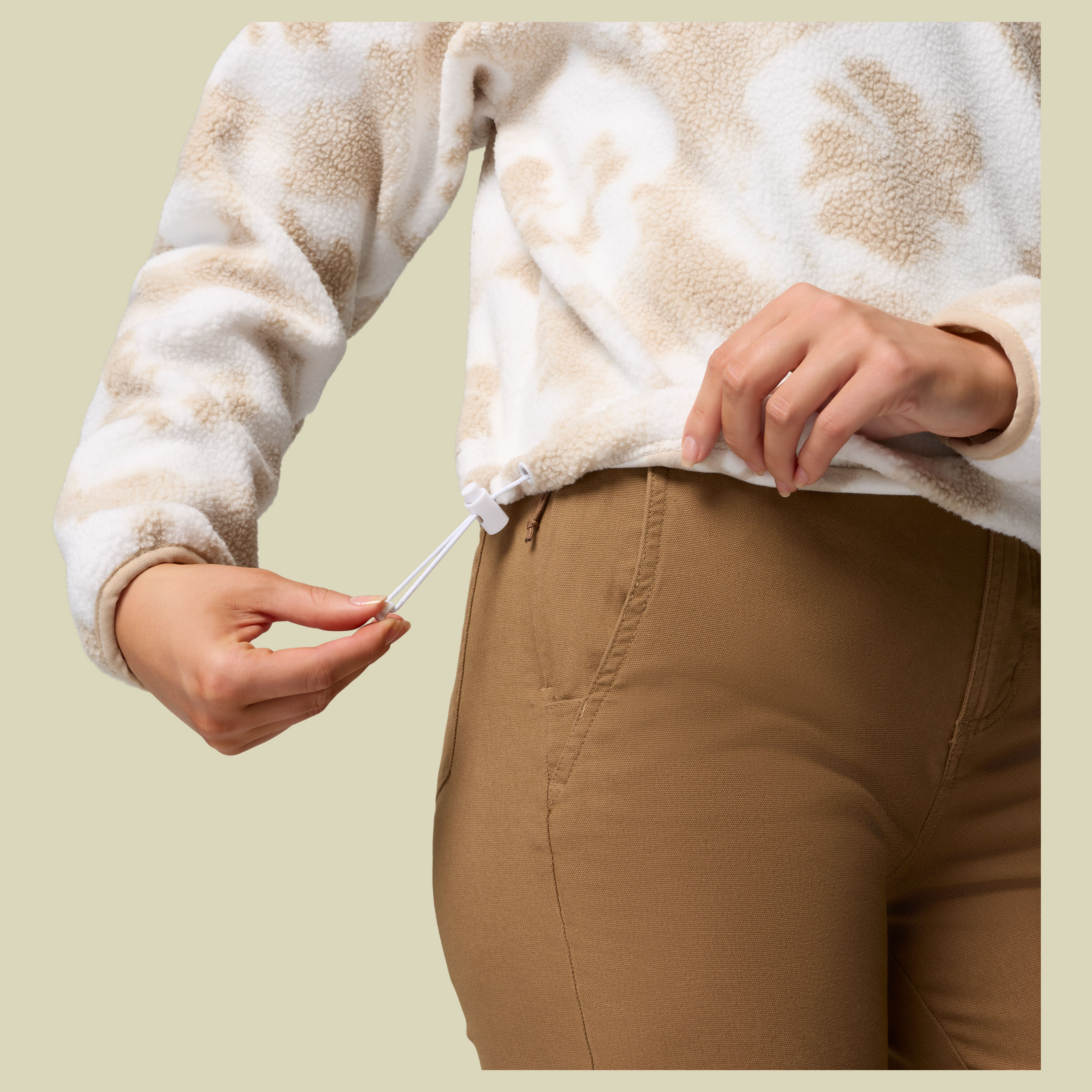 Helvetia II Printed Cropped Half Snap Women XS mehrfarbig beige - sea salt,spray