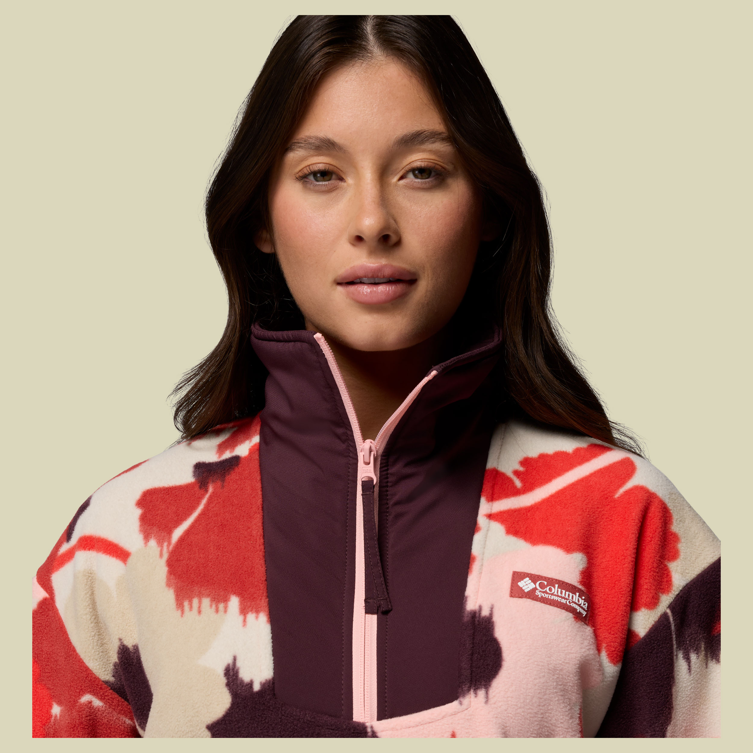 Sequoia Grove Printed Half Zip Women XS mehrfarbig rot - washed red, ikatbloom