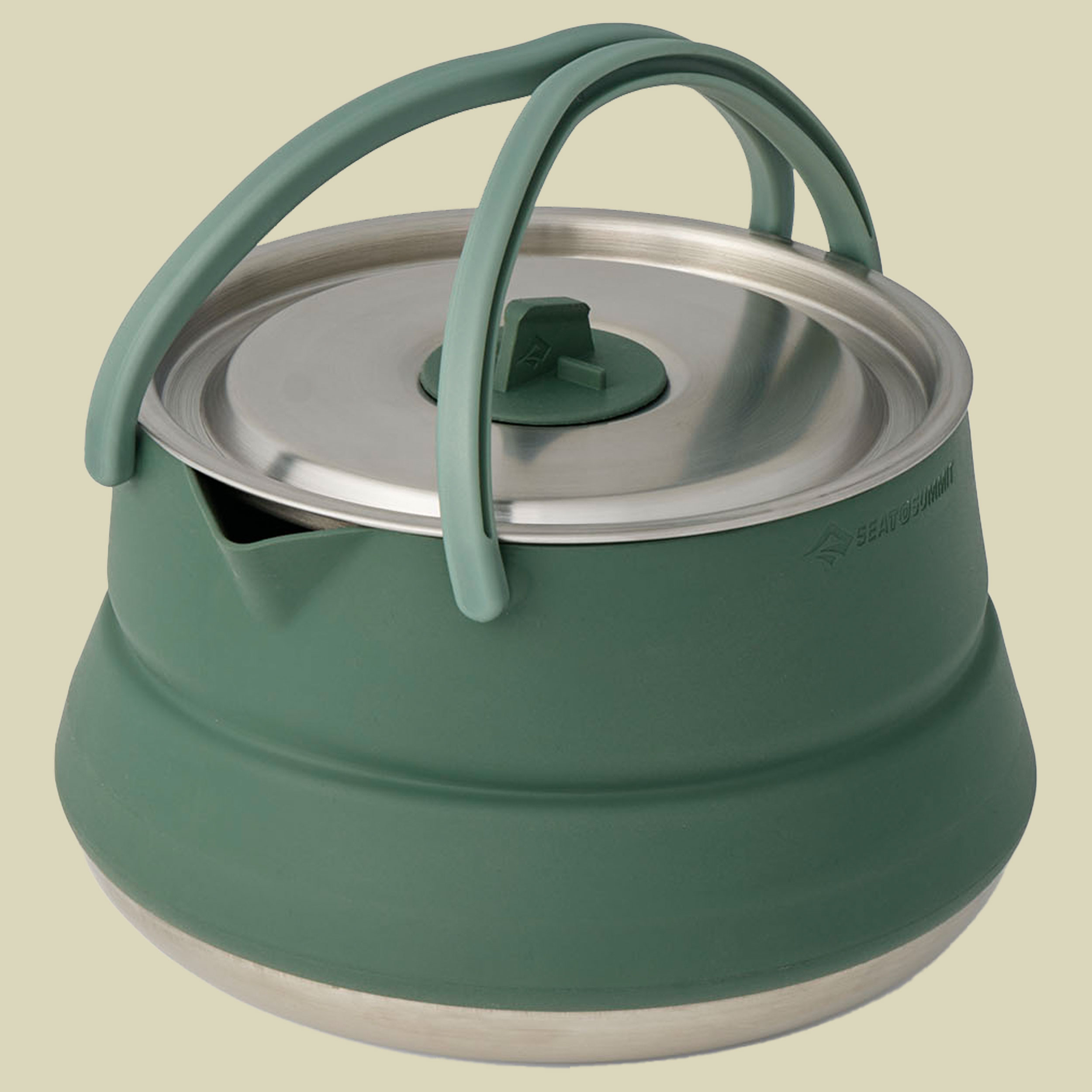 Detour Stainless Steel Collapsible Kettle 1,6L grün - laurel wreath green