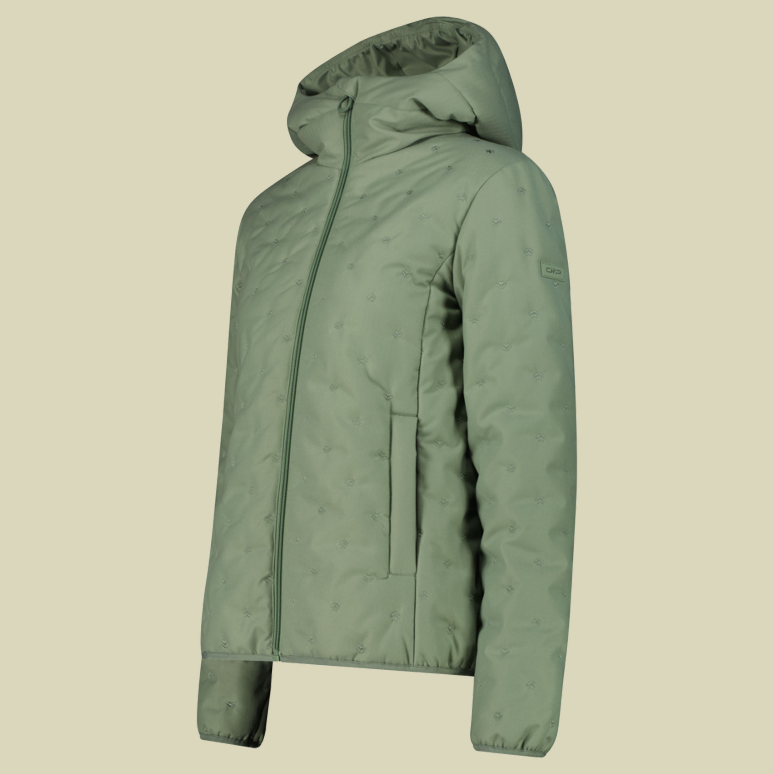 Jacket Fix Hood Melange Women 36K2386 44 grün - green tea melange