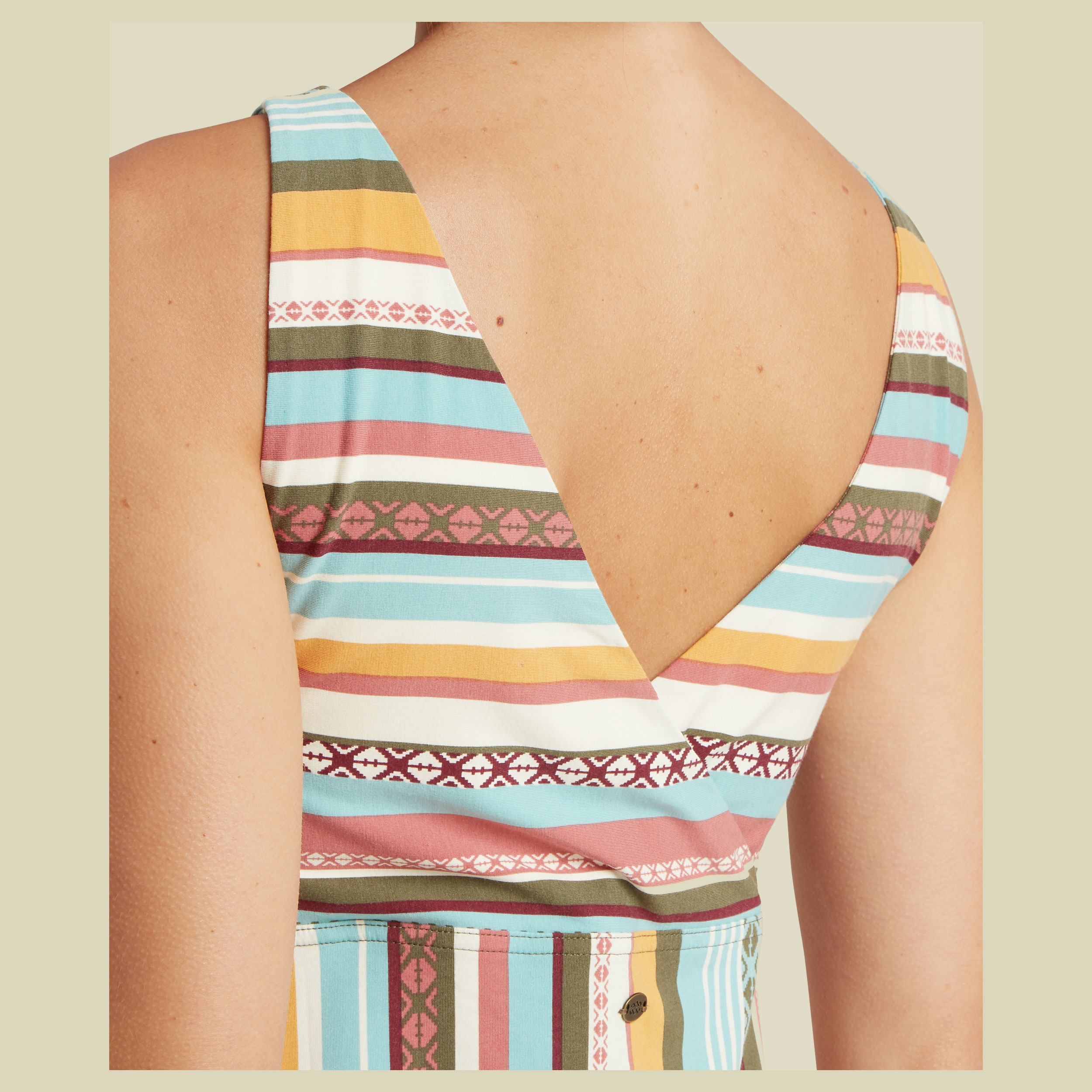 Neha Empire Dress XS mehrfarbig gestreift - Farbe evergreen indreni