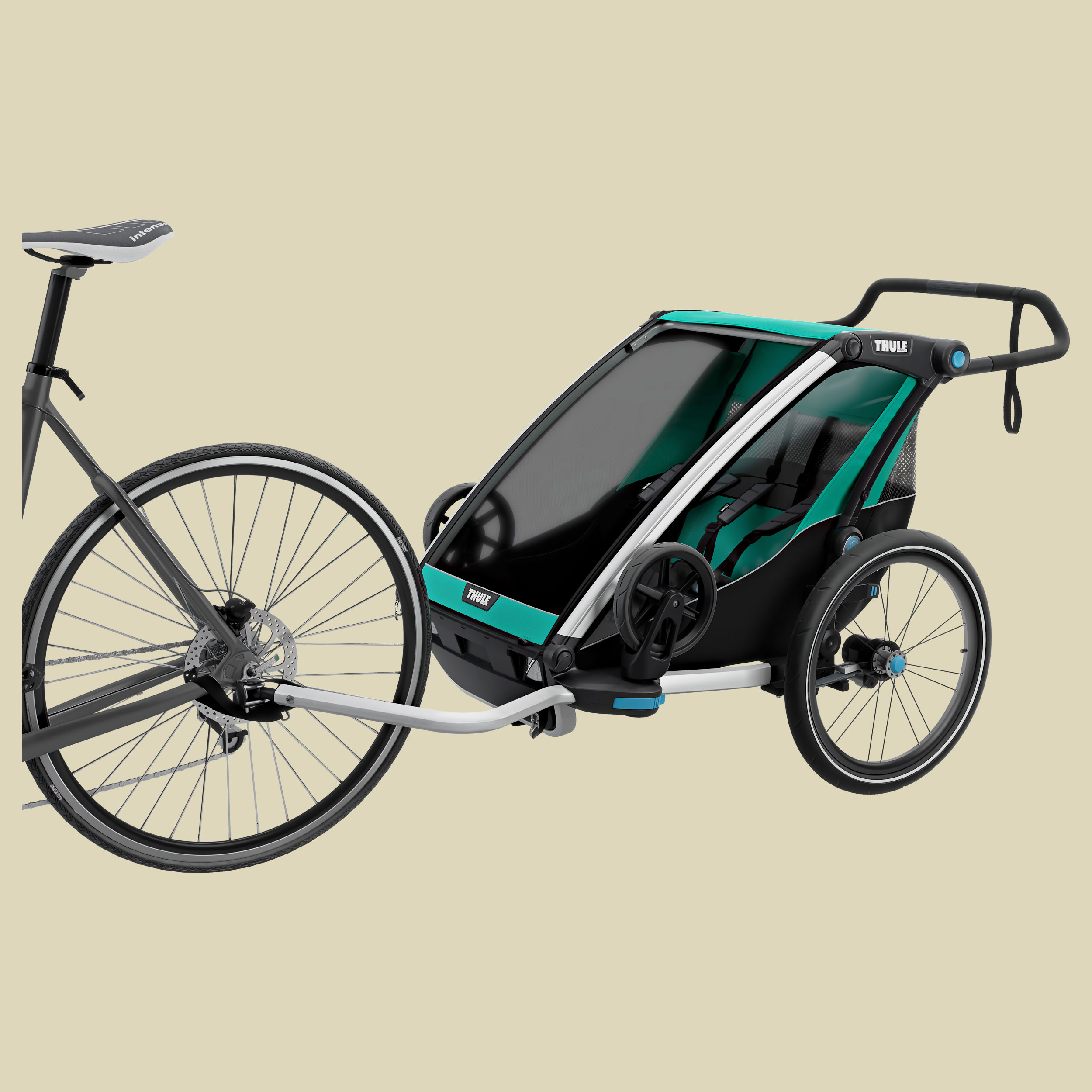 Chariot Lite 2 mit StVZO-Beleuchtung Farbe bluegrass/black