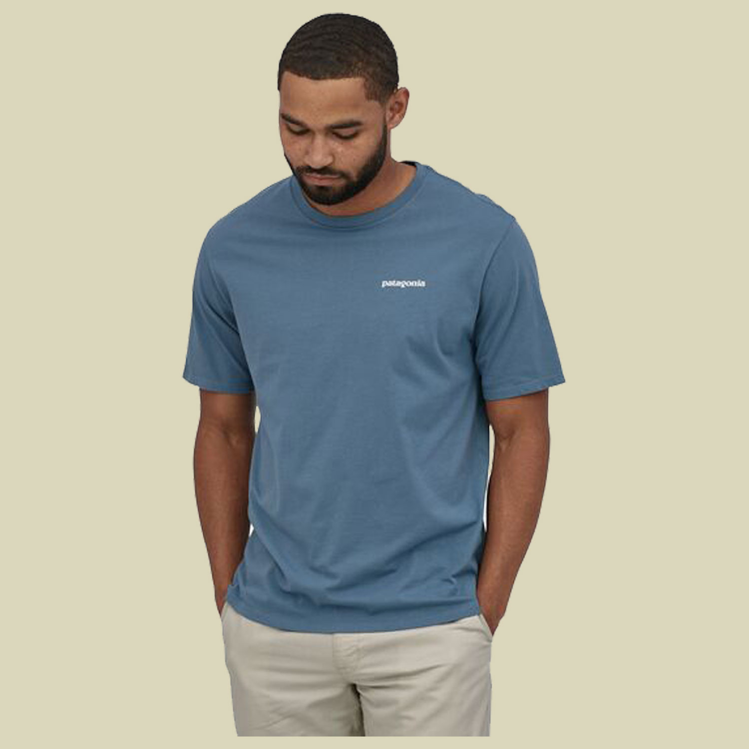 P-6 Logo Organic T-Shirt Men Größe L  Farbe pigeon blue