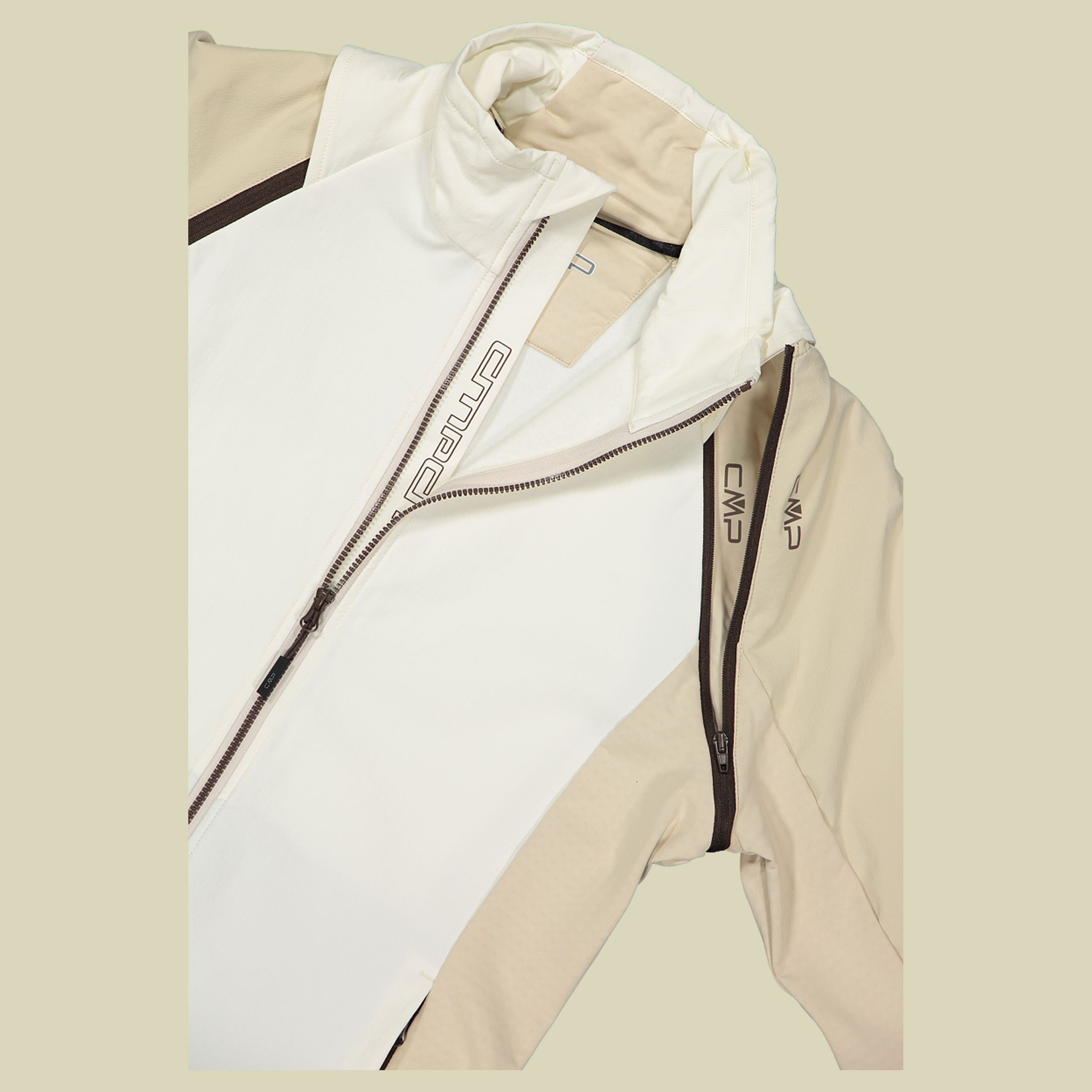 Woman Jacket Hybrid with detachable sleeves 44 beige - Farbe offwhite