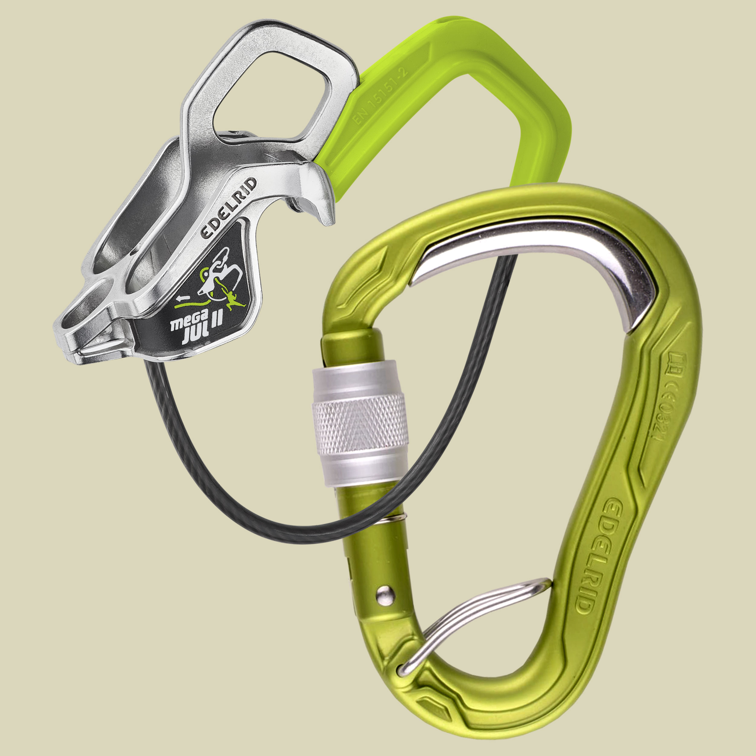 Mega Jul Belay Kit Bulletproof Screw für Seildurchmesser 7,8 - 10,5 mm Farbe oasis