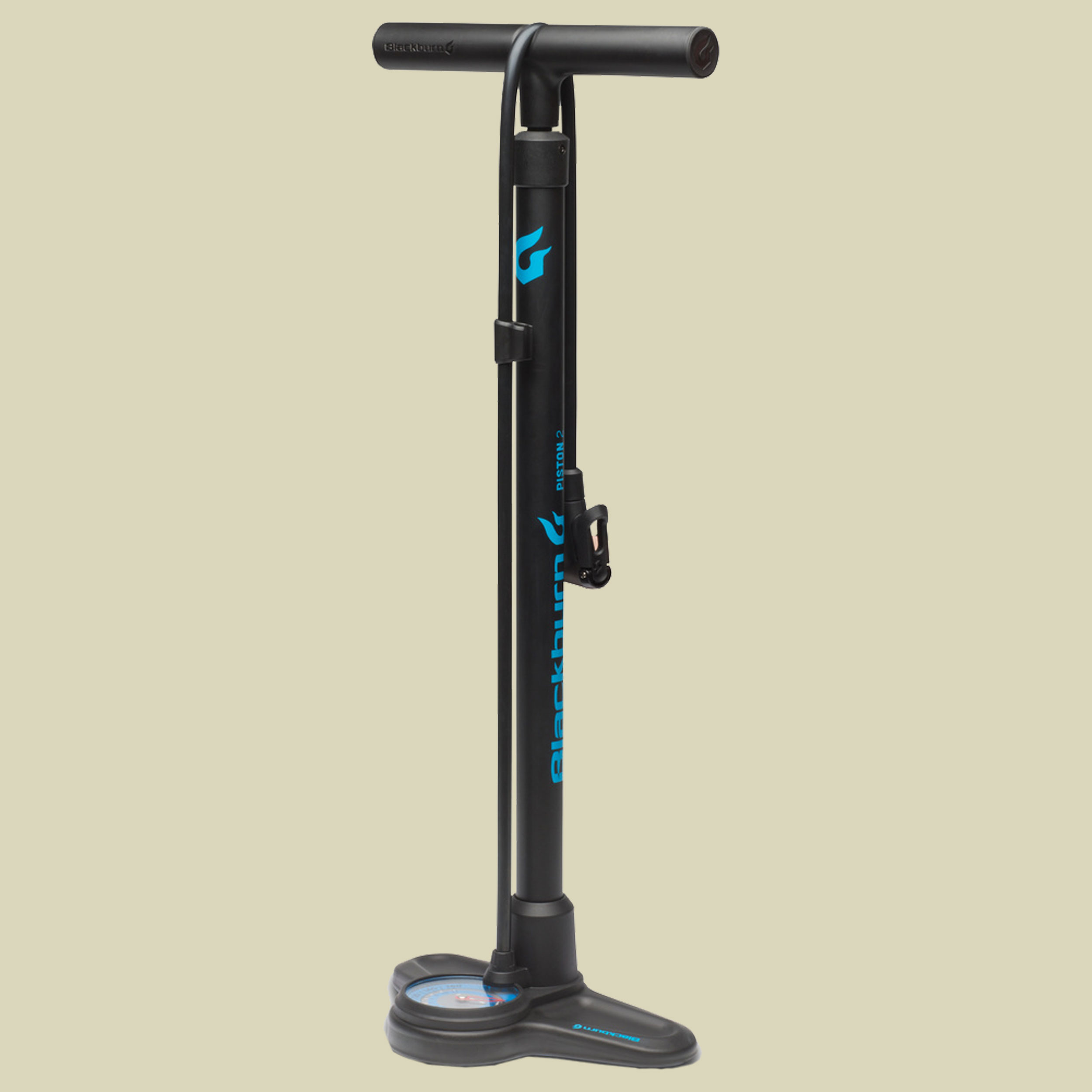 Piston 2DH Standluftpumpe Farbe black/cyan
