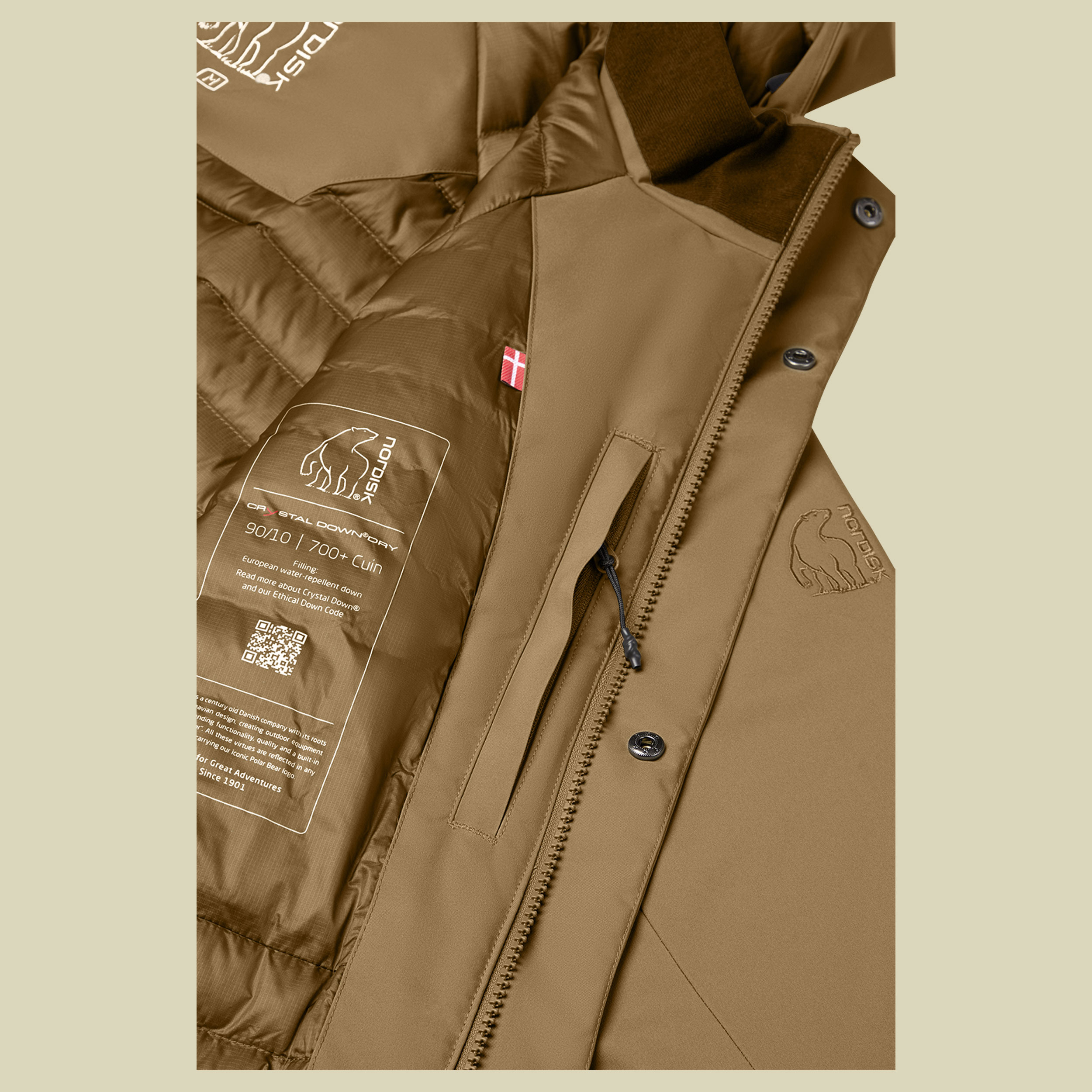 Vigdis Down Coat Women S braun - dull gold brown