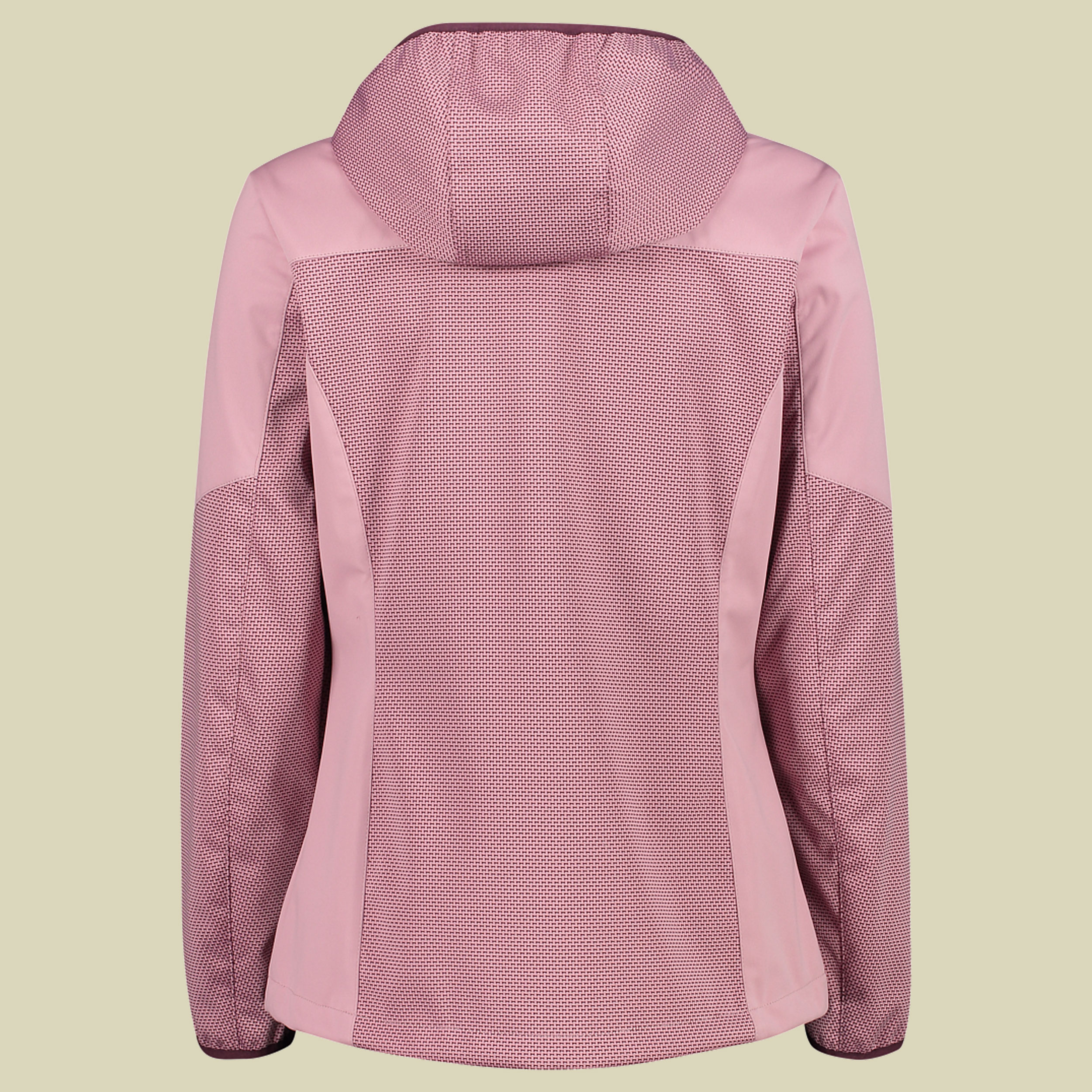 Woman Jacket Fix Hood Jaquard Softshell 33A5306 Größe 40 Farbe 602 fard