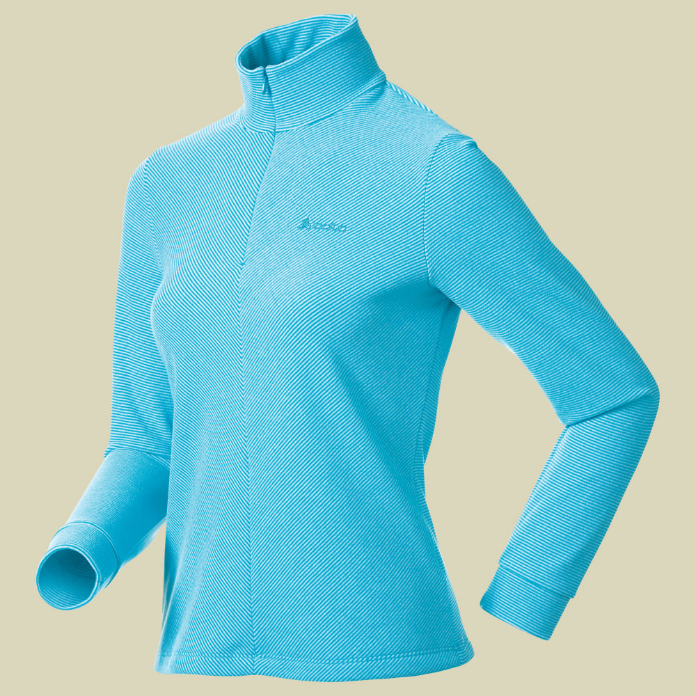 Stand-up collar 1/2  zip Lenggries ladies Größe S Farbe vivid blue-white