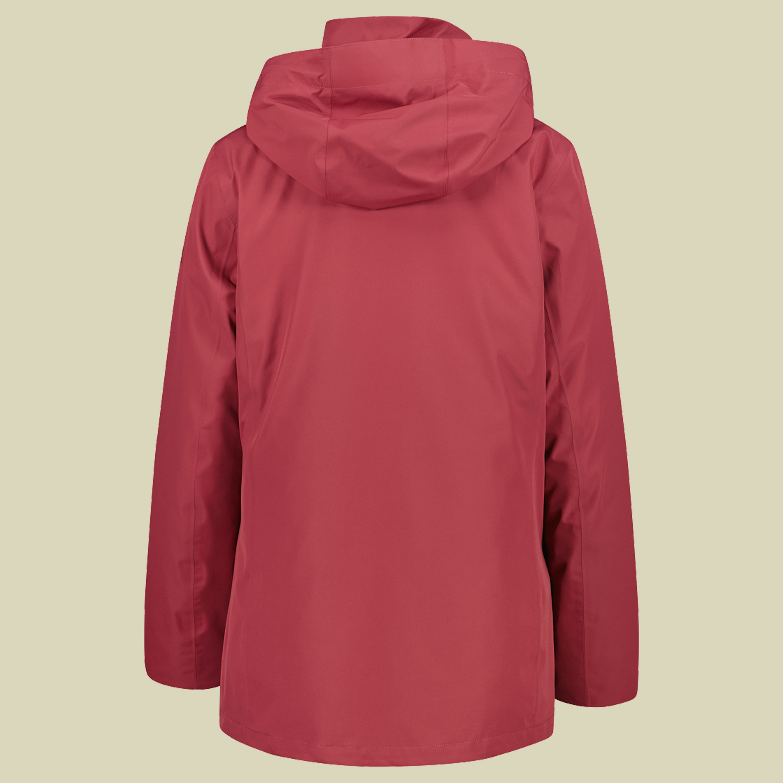 Woman Long Jacket Zip Hood Detachable Inn. Jacket 46 pink - Farbe peony