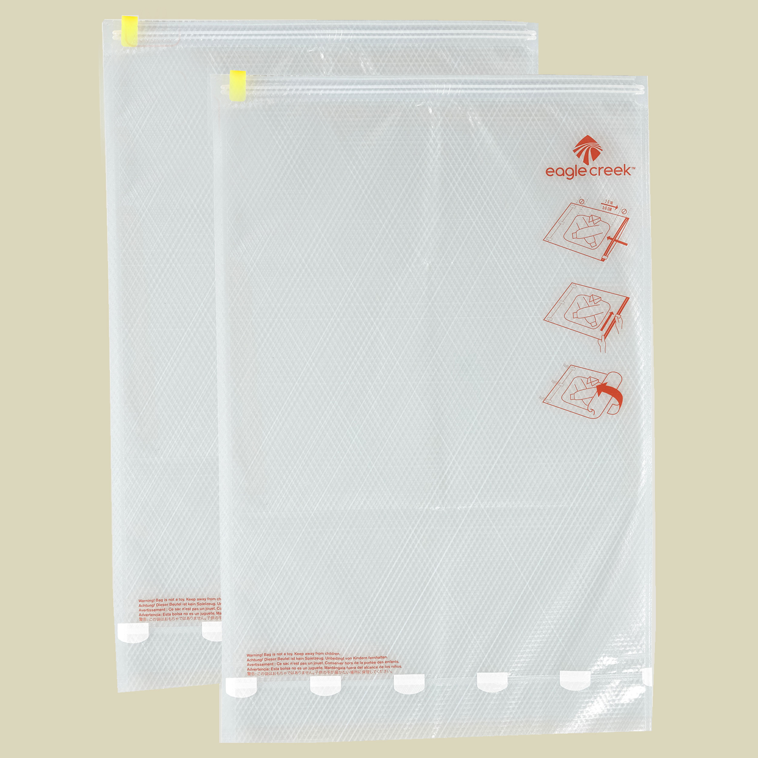 Pack-It Compression Sac Größe M Farbe clear/flame orange
