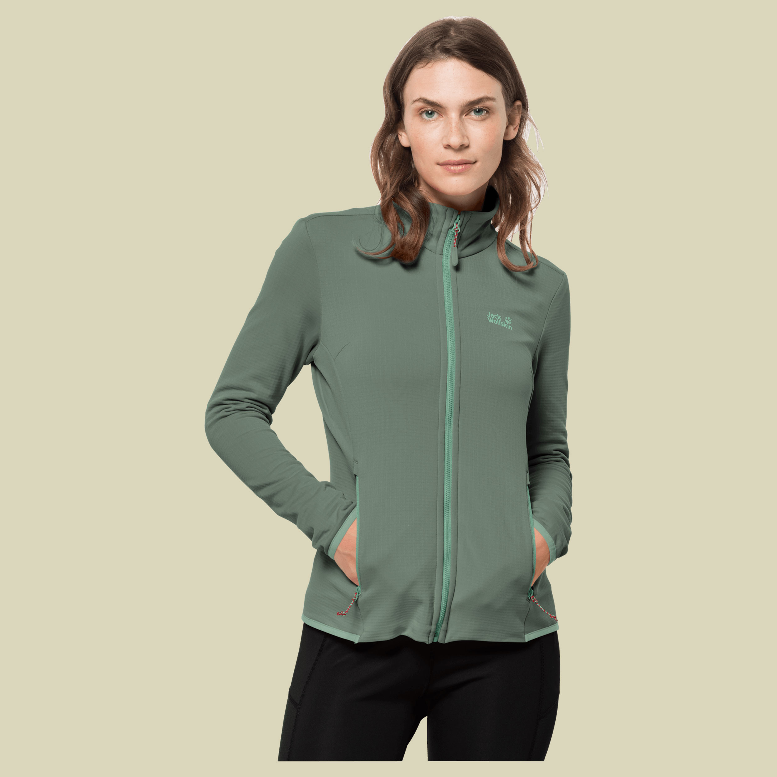 Peak Grid Fleece Women Größe XL Farbe hedge green