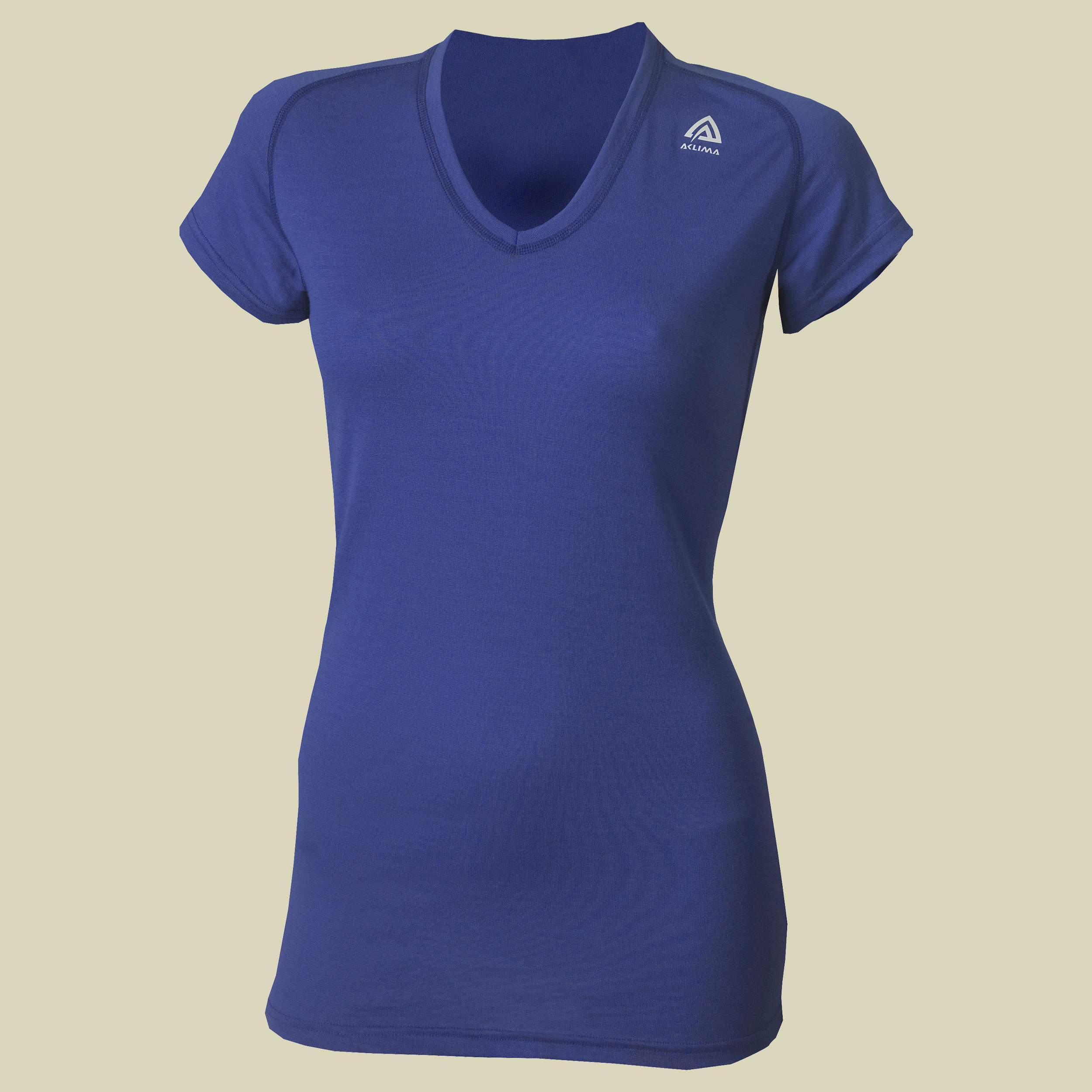 Lightwool T-Shirt V-Neck Women Größe M Farbe dazzling blue