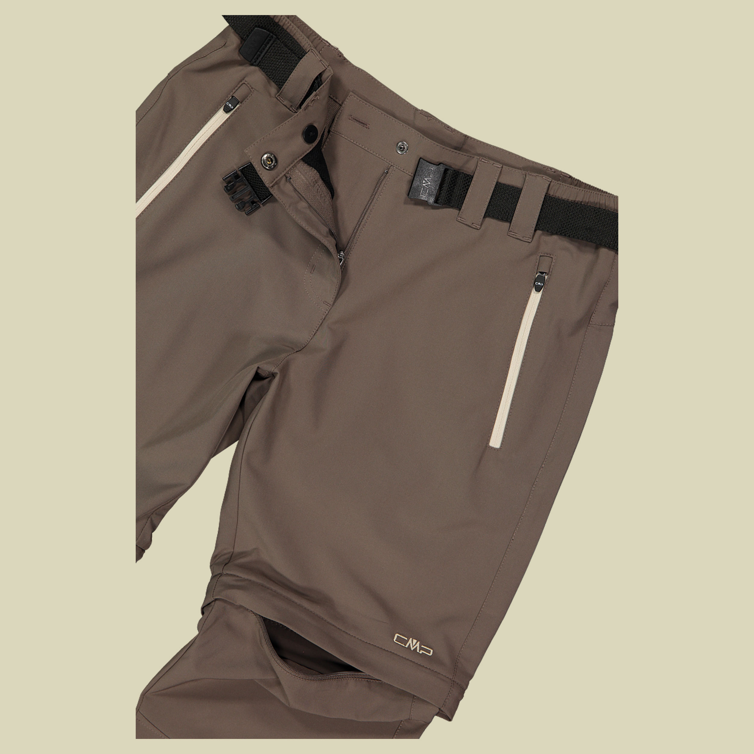 Woman Pant Zip Off Stretch 3T51446 braun2 44 - Farbe toffee