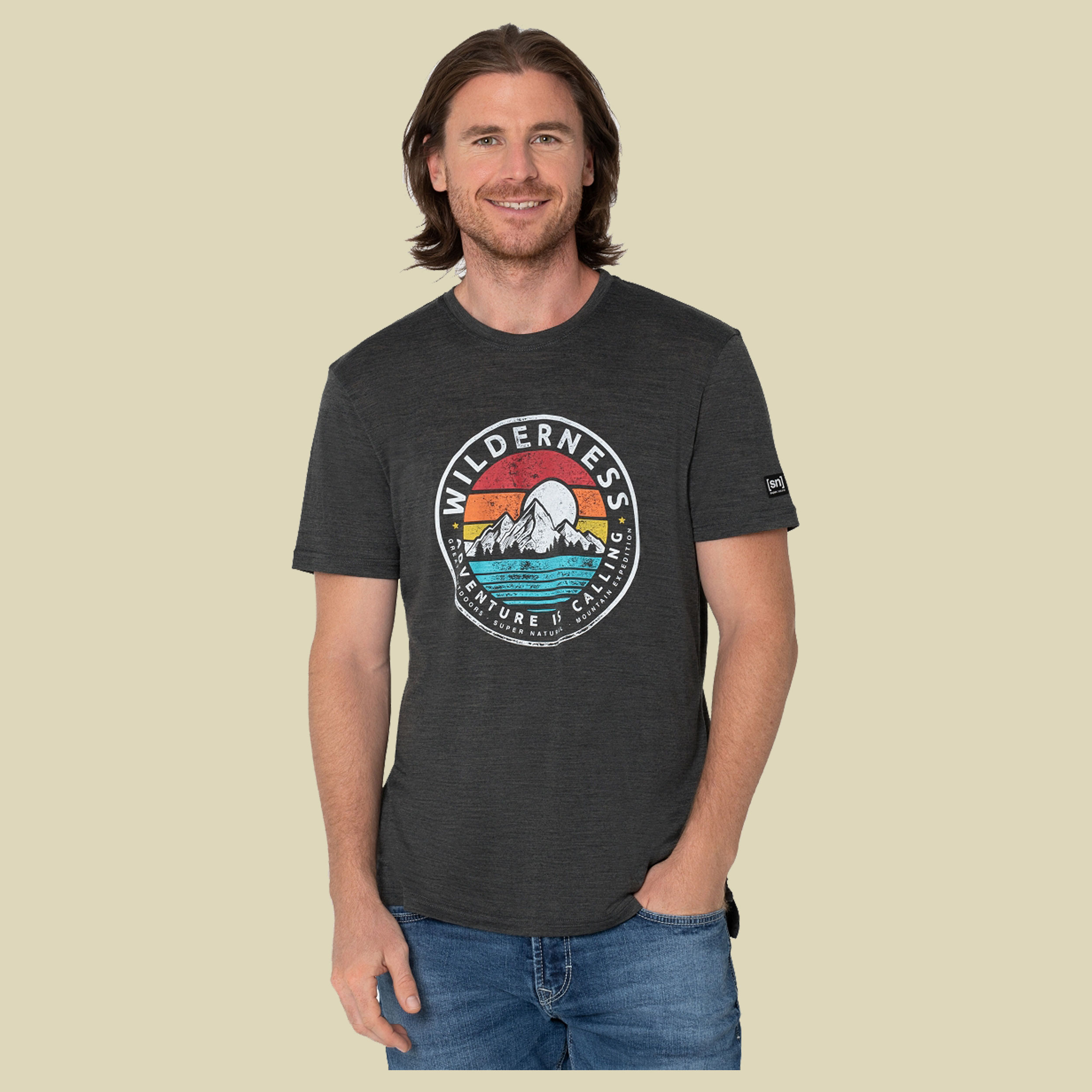 Wilderness Tee Men Größe L  Farbe pirate grey melange/various