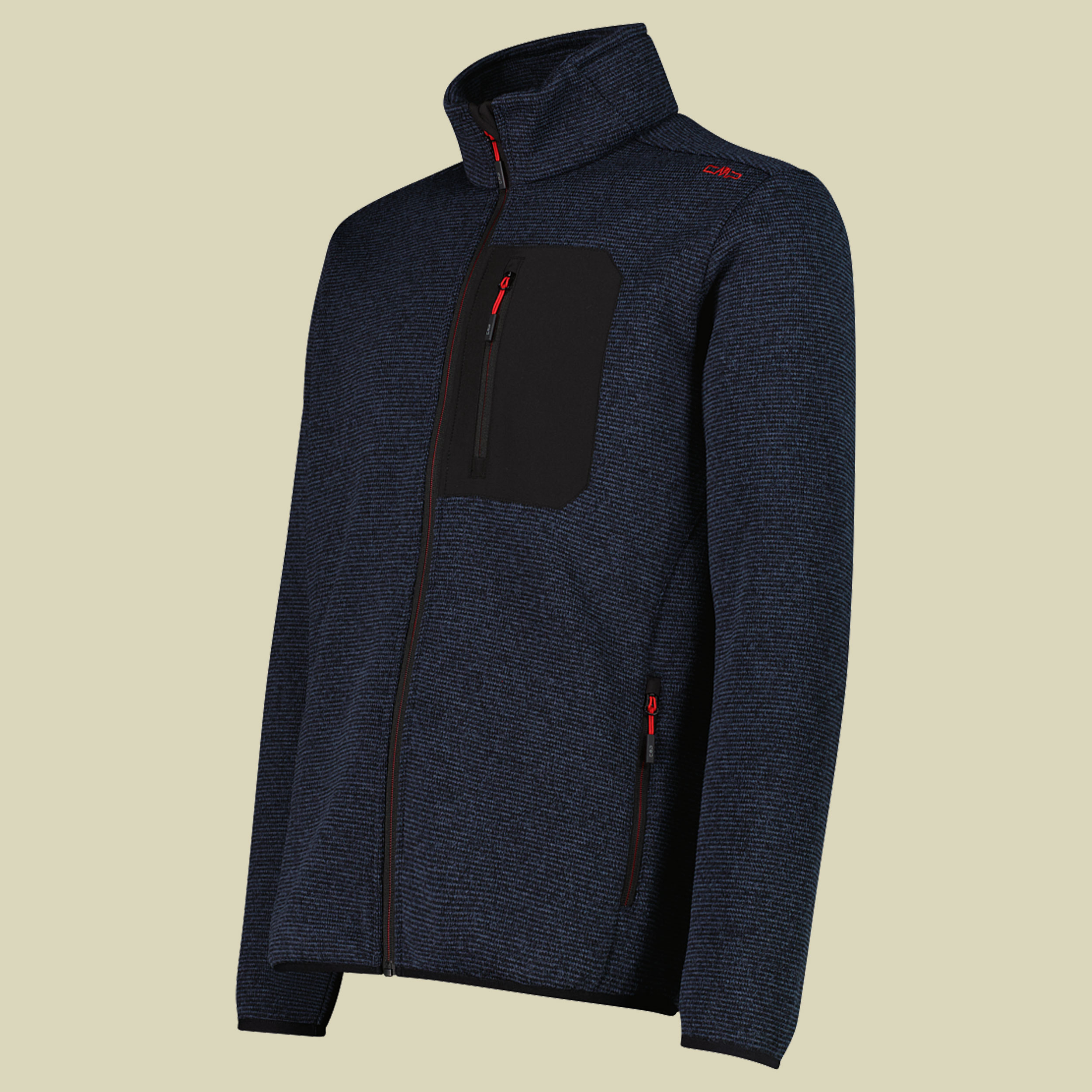 Man Jacket Jacquard Knitted 54 blau - Farbe titanio nero