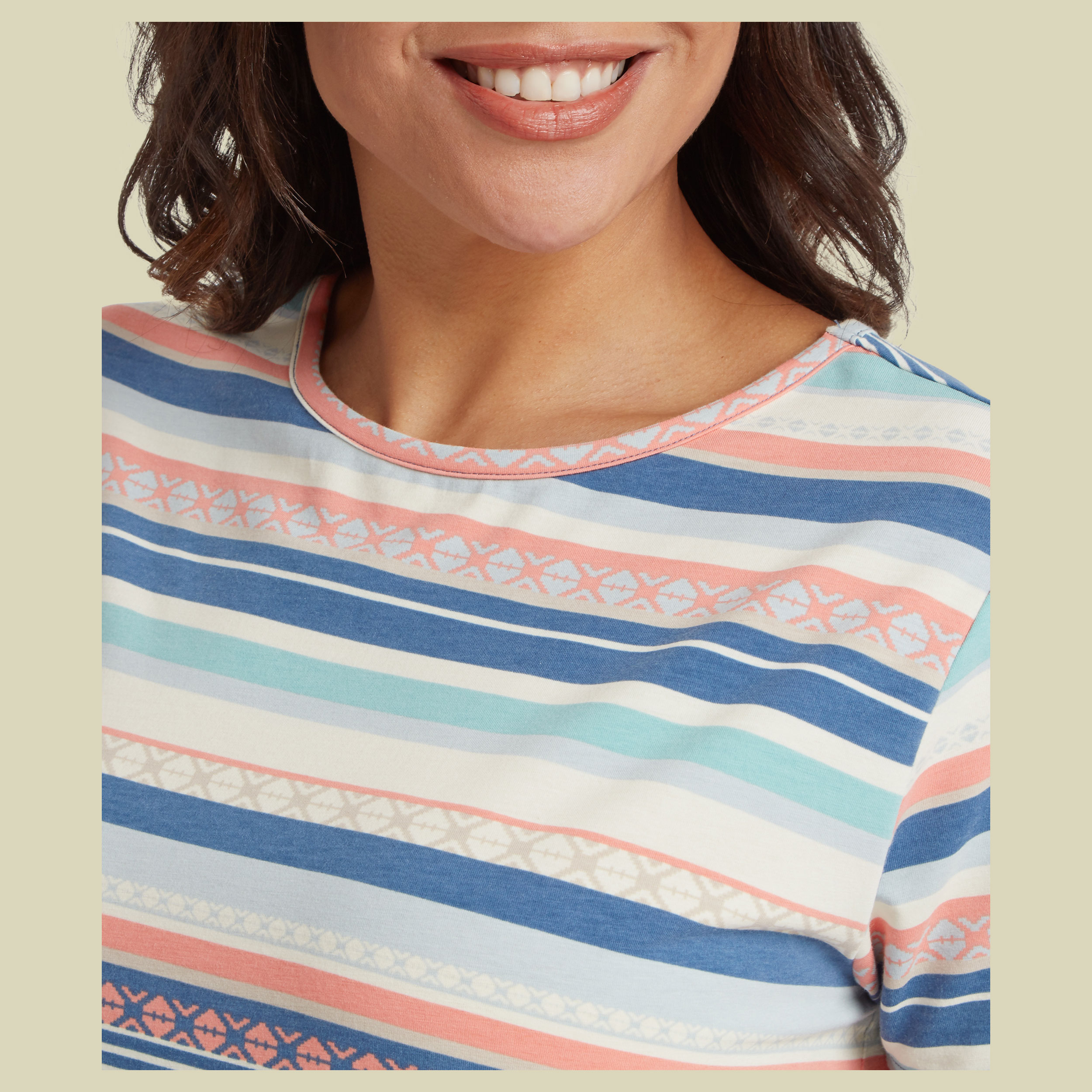 Nehha Relaxed Tee XL mehrfarbig 2 - Farbe seaport indreni