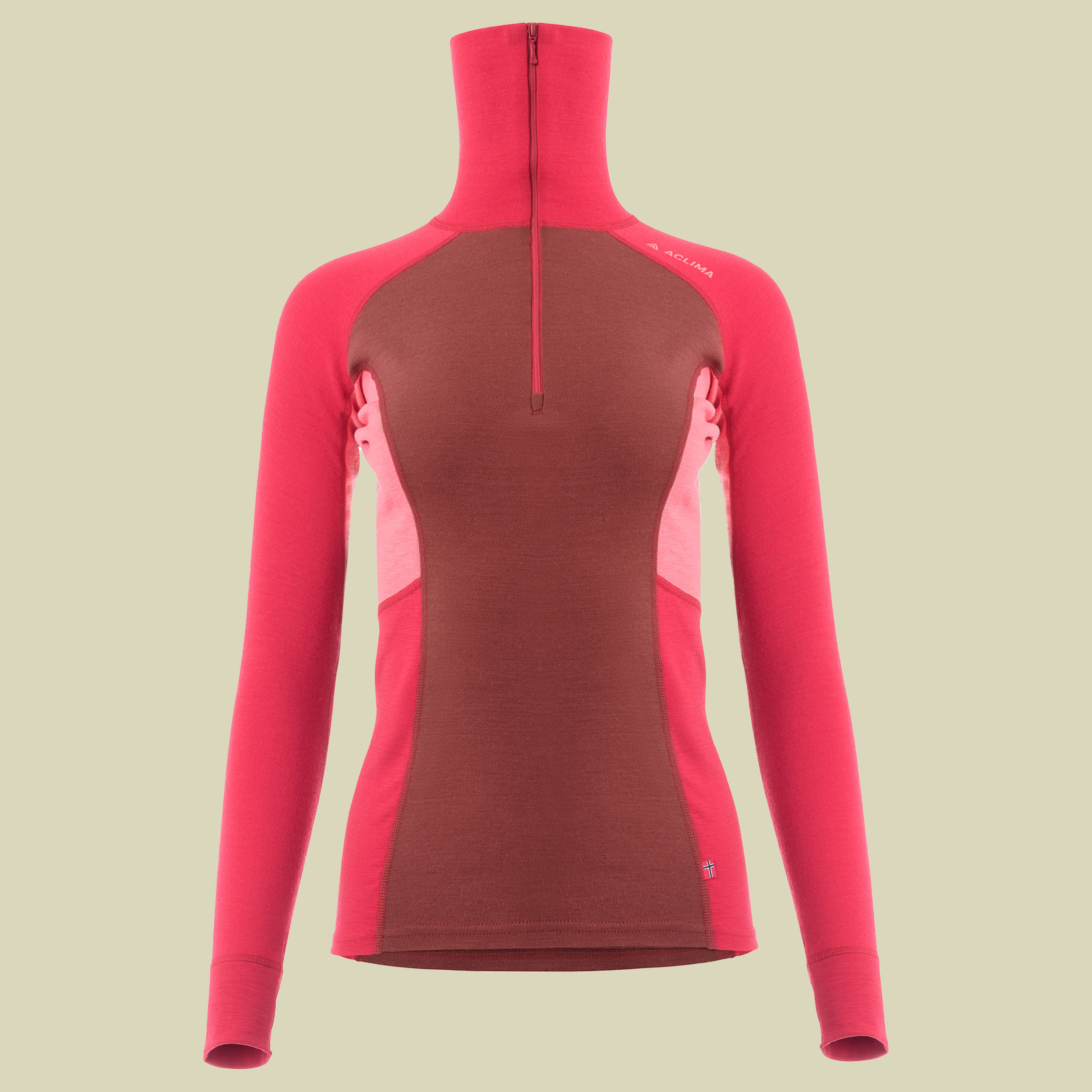 WarmWool Polo Women Größe S Farbe jester red/spiced apple/spiced coral