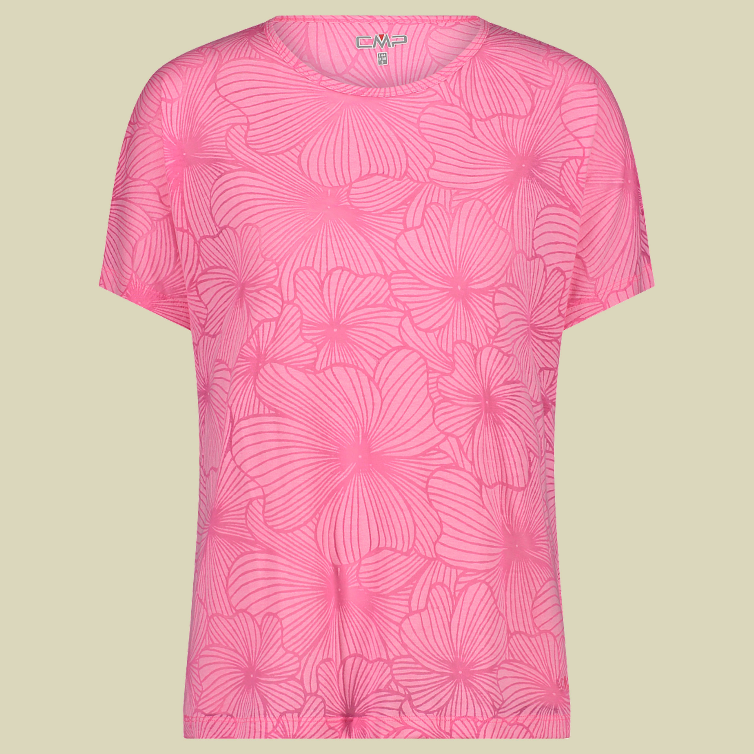 Woman T-Shirt Burn Out Jersey 33N7976 Größe 42 Farbe B351 pink fluo