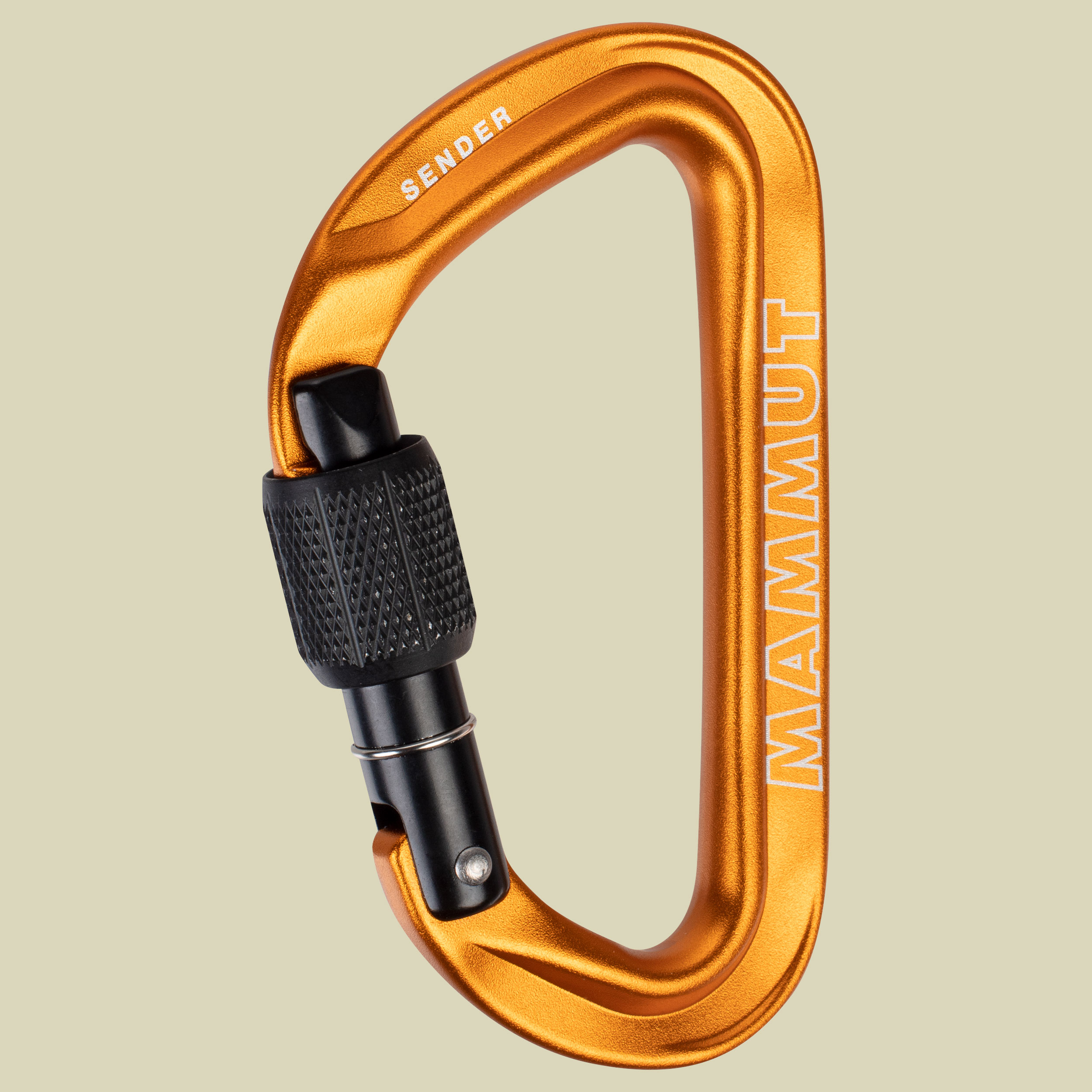 Sender Screwgate Carabiner Verschluss-System Screw Gate Farbe gold