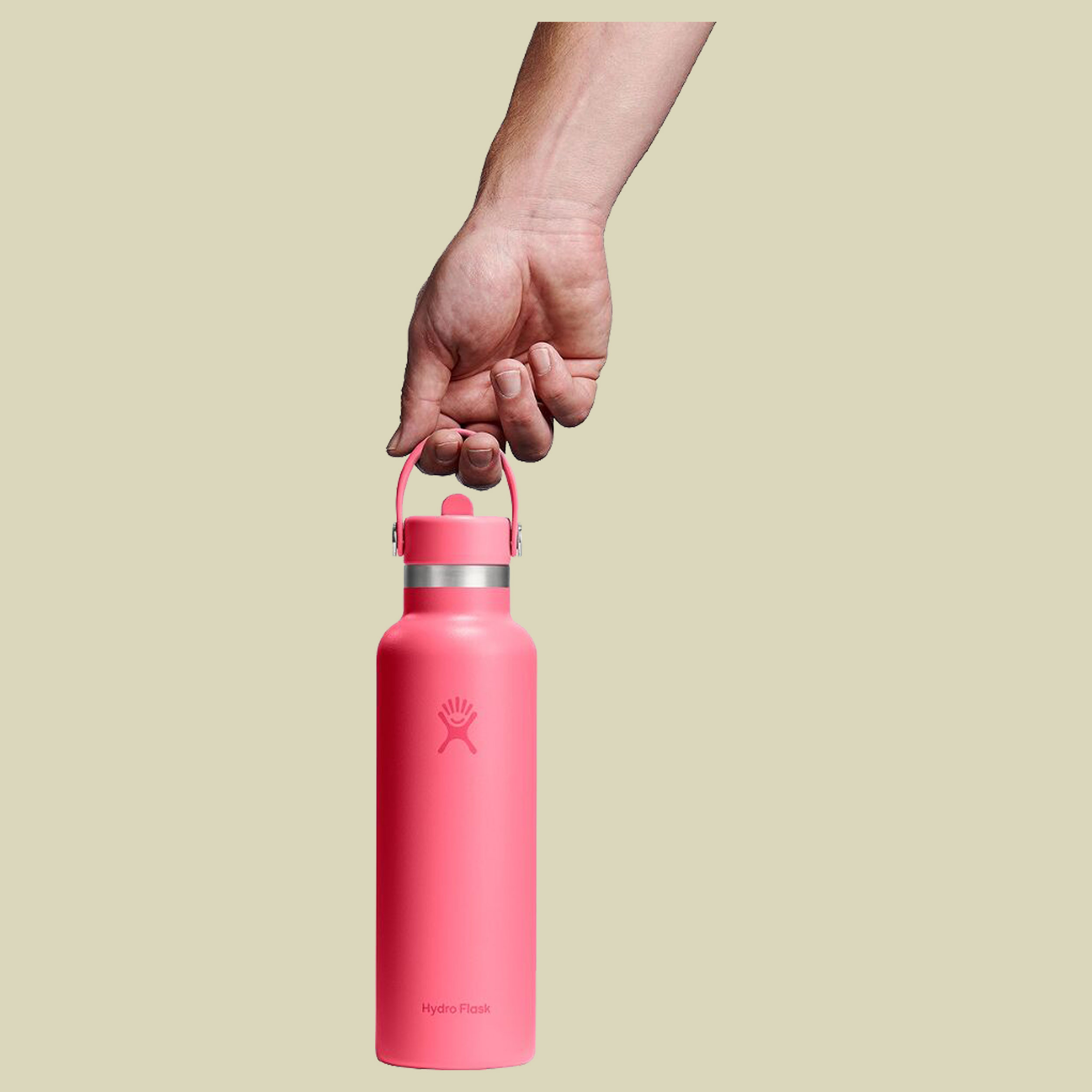 Hydro Flask 21 oz Standard Mouth w. Flex Straw Cap pink II 621 - popstar pink